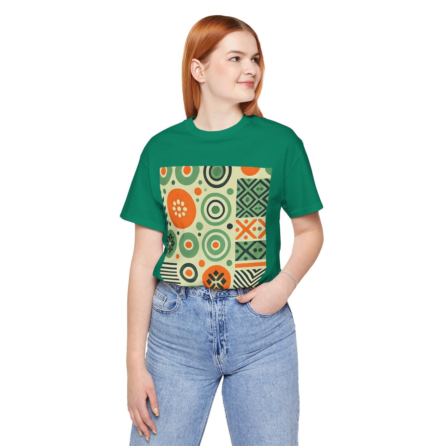 Geometric Shapes: Floral Orange Vibe