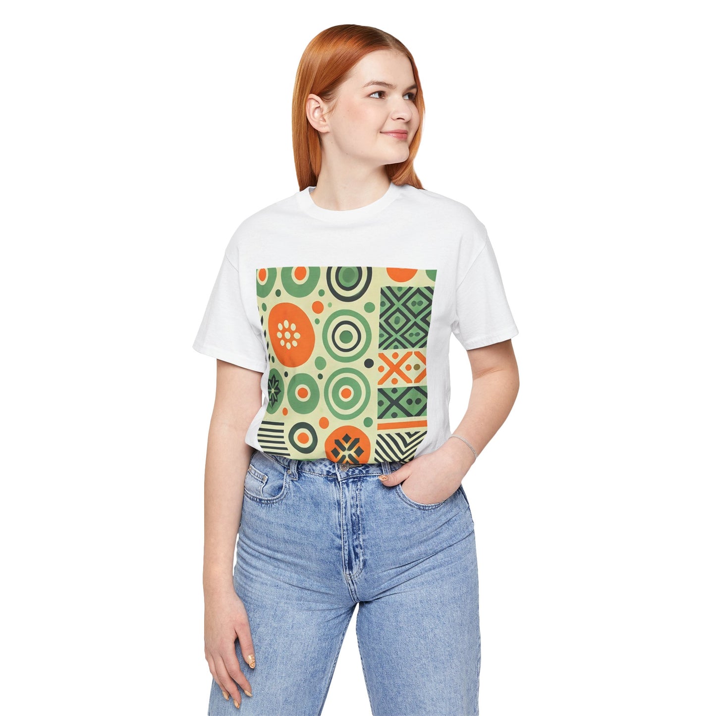 Geometric Shapes: Floral Orange Vibe