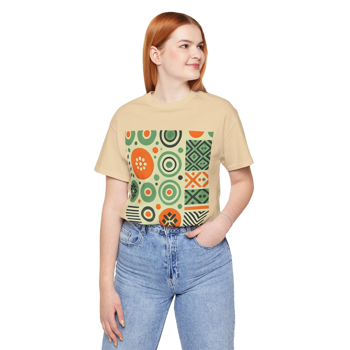 Geometric Shapes: Floral Orange Vibe