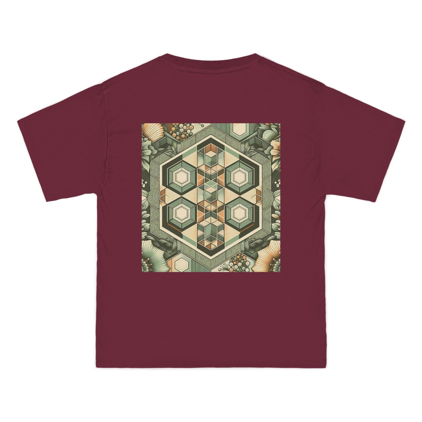 Hexagonal
Patterns: Floral Sepia
