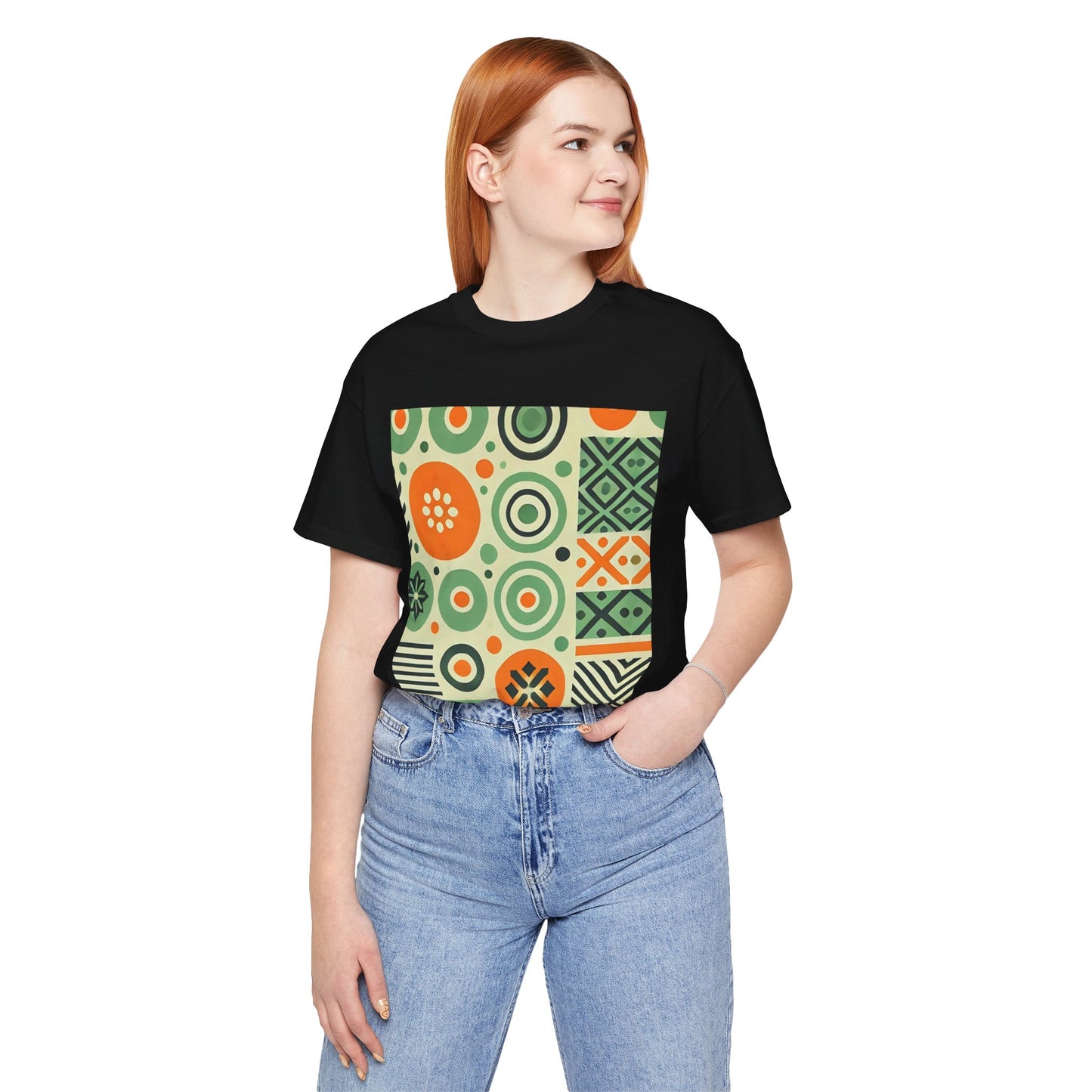Geometric Shapes: Floral Orange Vibe