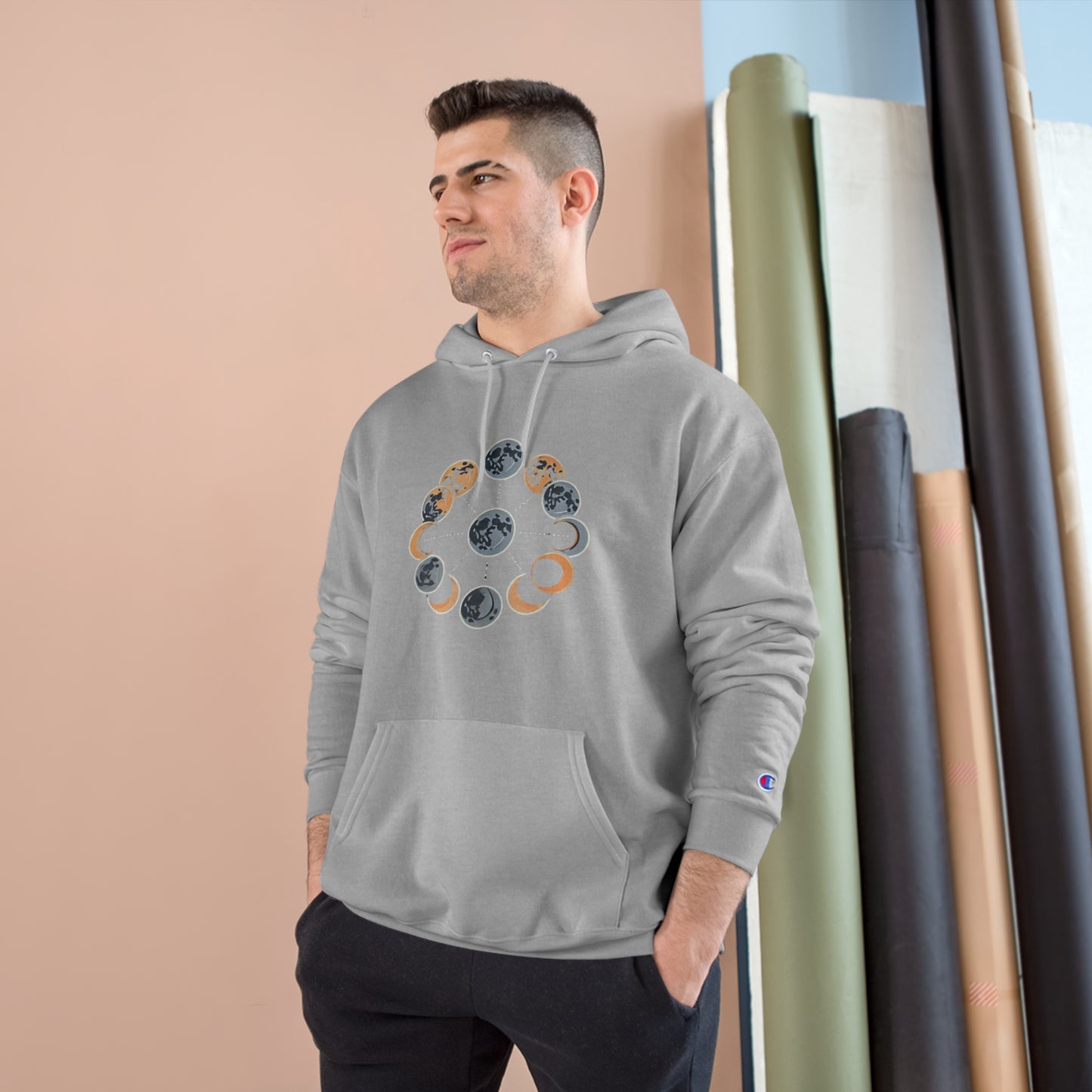 Lunar
Phases: Minimalist Geometric