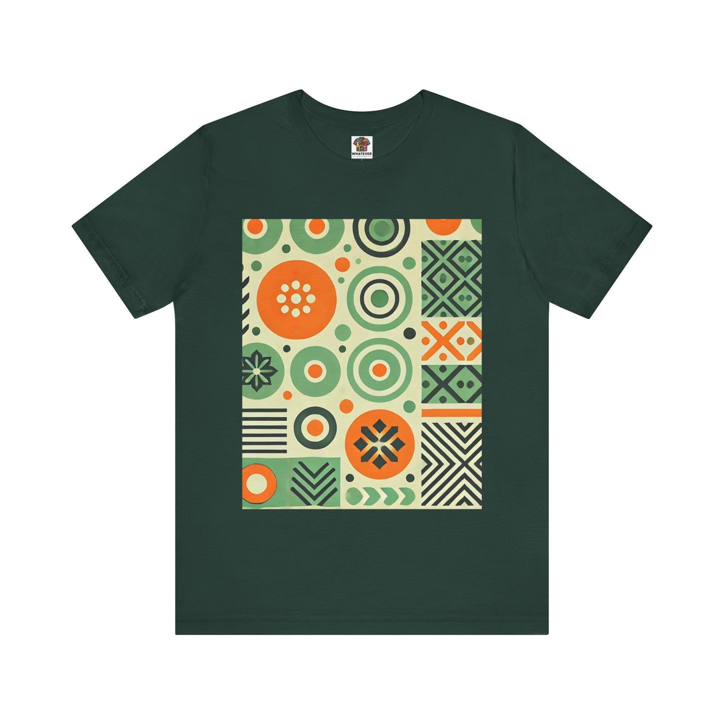 Geometric Shapes: Floral Orange Vibe
