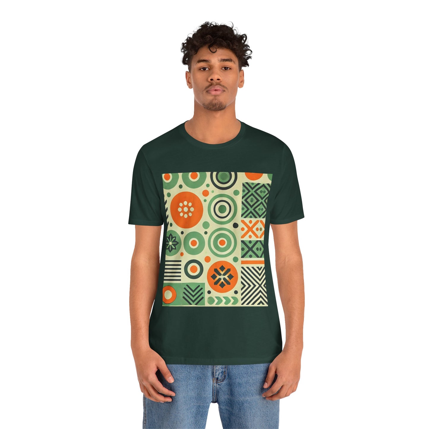 Geometric Shapes: Floral Orange Vibe