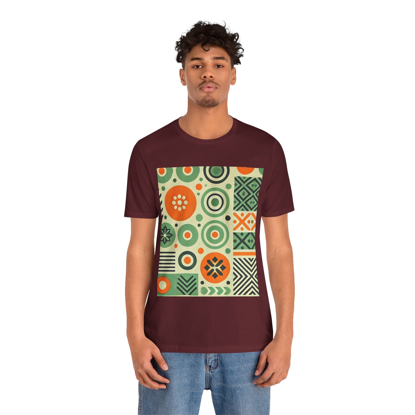 Geometric Shapes: Floral Orange Vibe