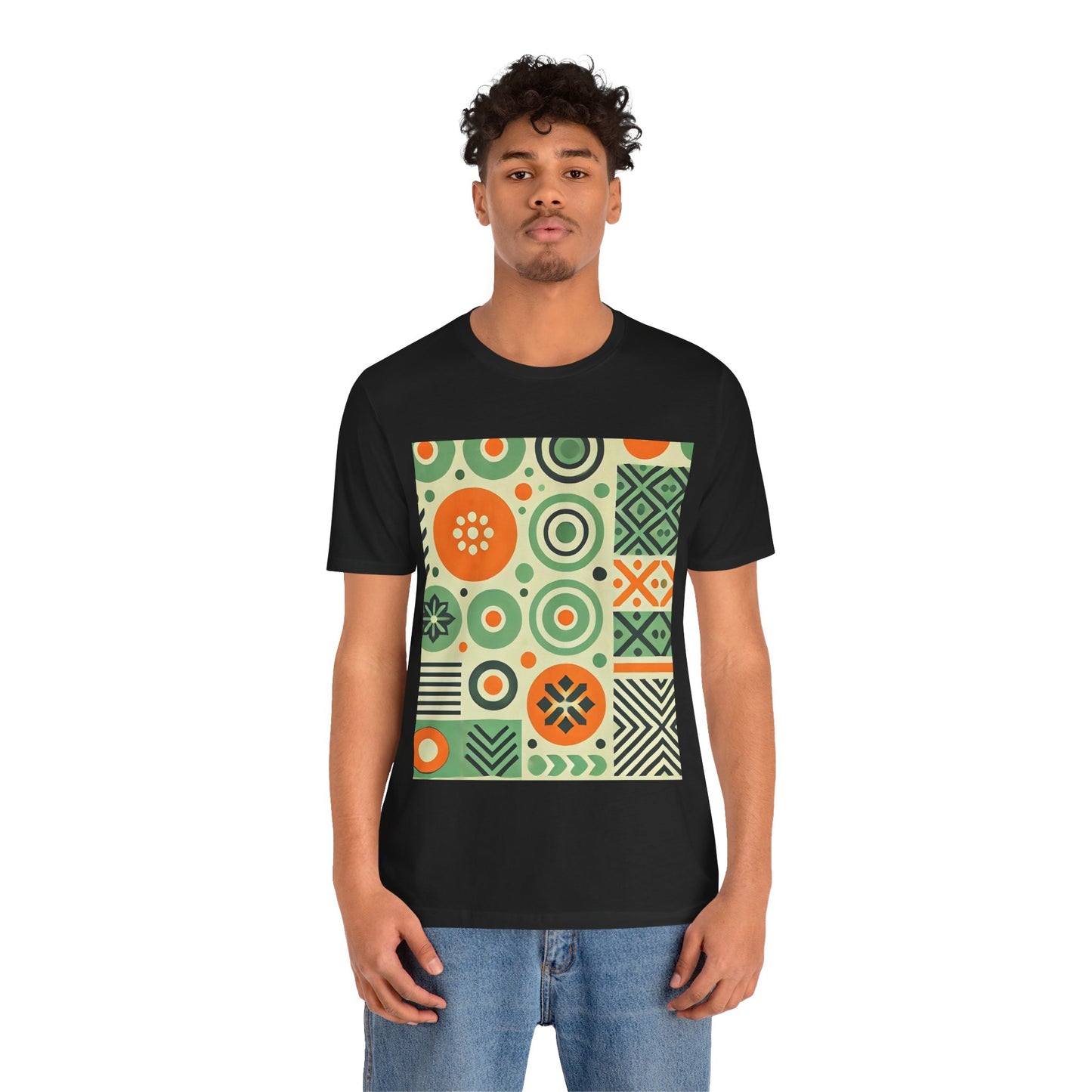 Geometric Shapes: Floral Orange Vibe