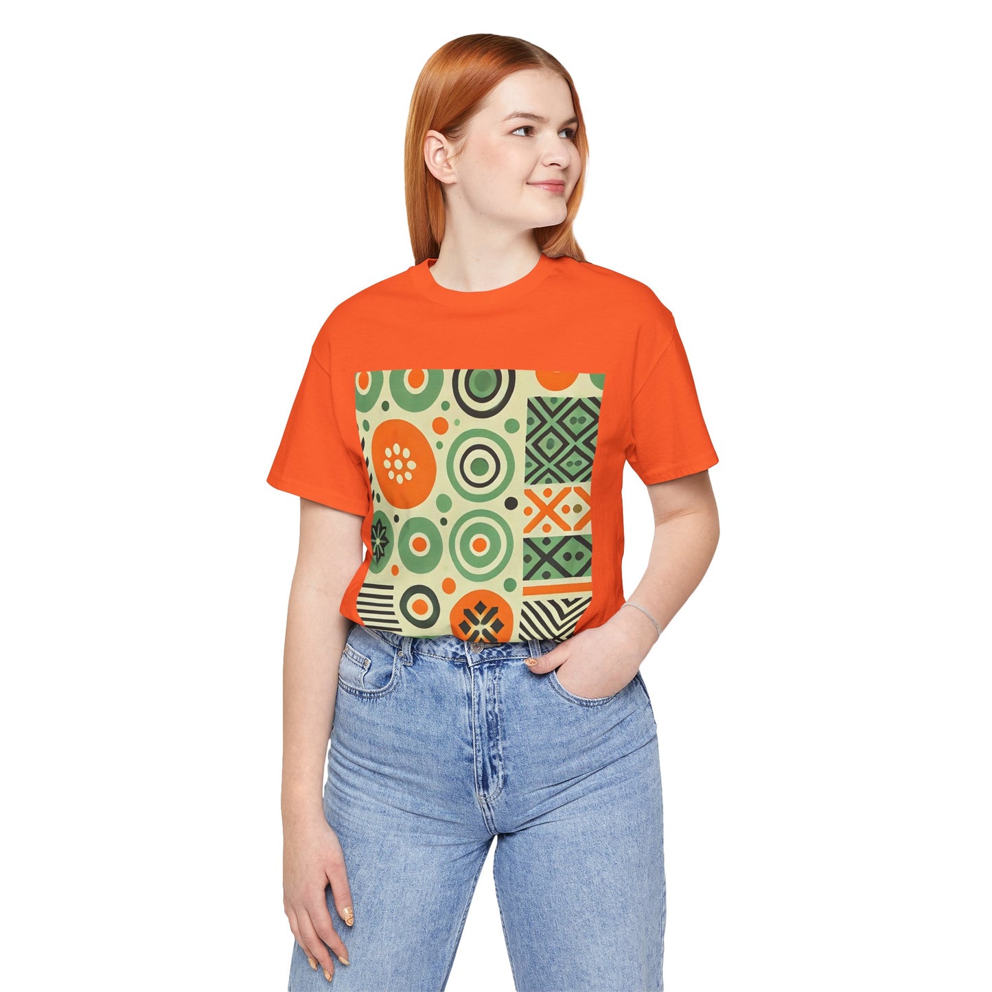 Geometric Shapes: Floral Orange Vibe