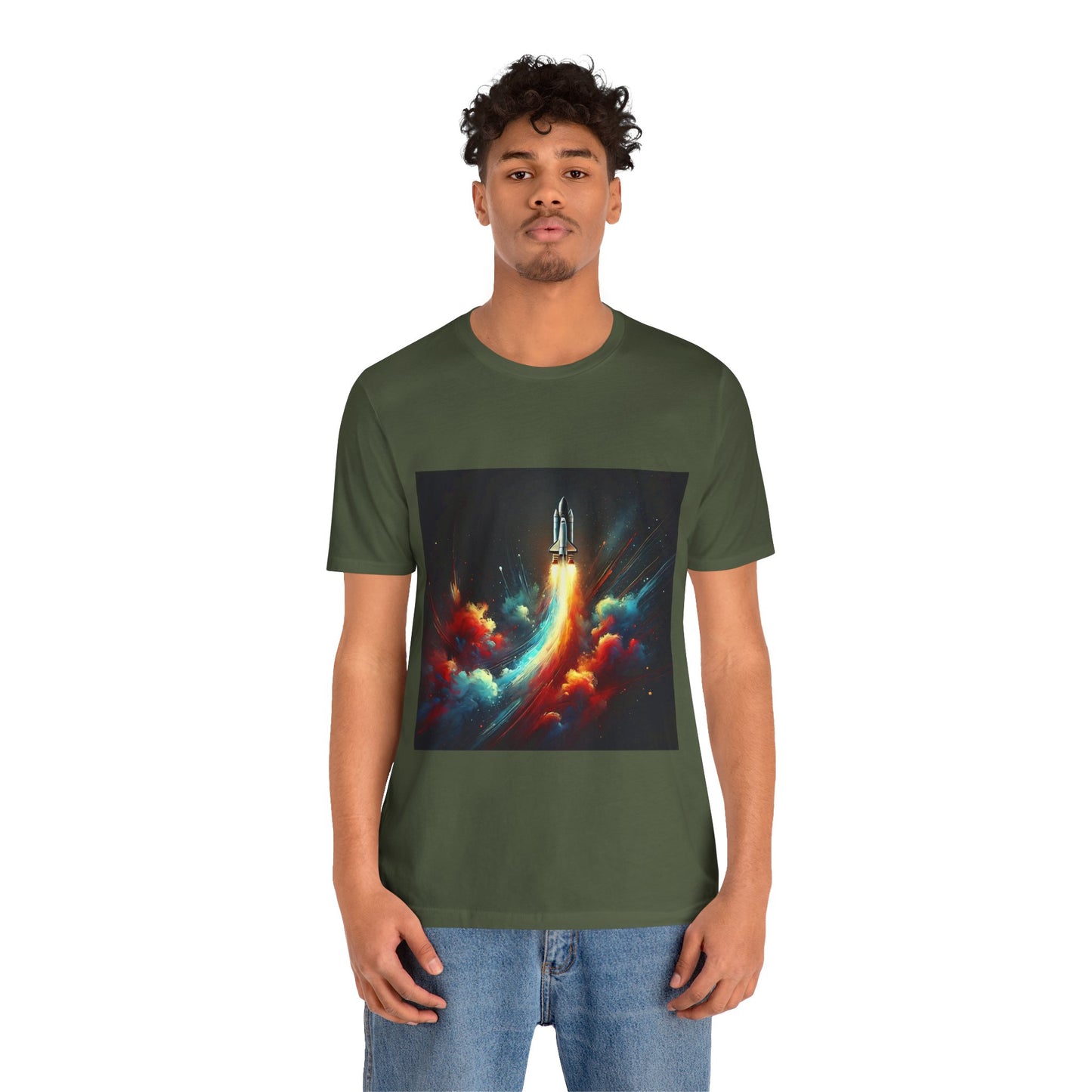 Space Rocket Launch: Abstract Splash