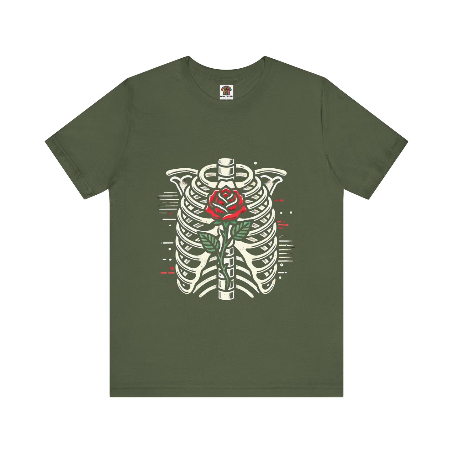 Ribcage with Rose: Gothic Streetwear