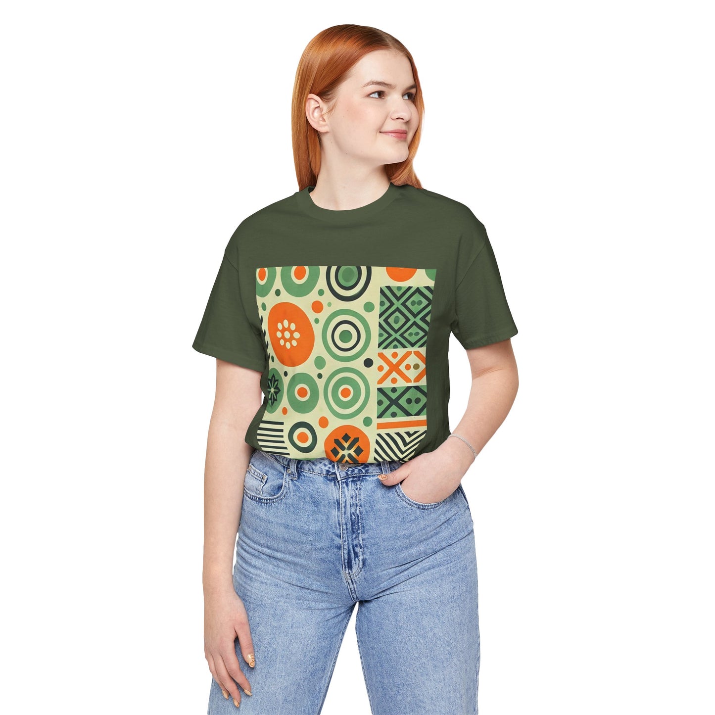 Geometric Shapes: Floral Orange Vibe