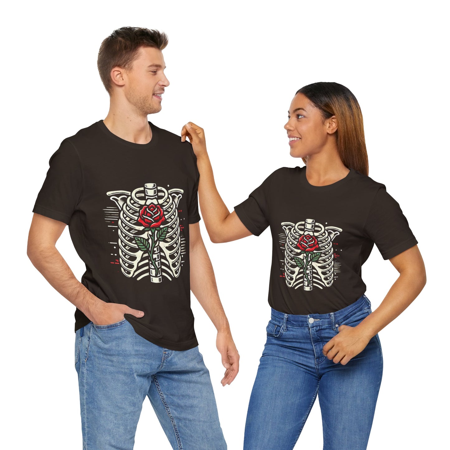 Ribcage with Rose: Gothic Streetwear