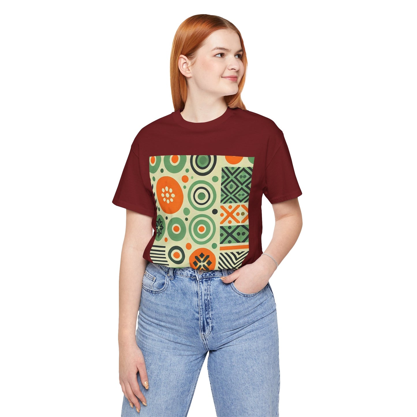 Geometric Shapes: Floral Orange Vibe
