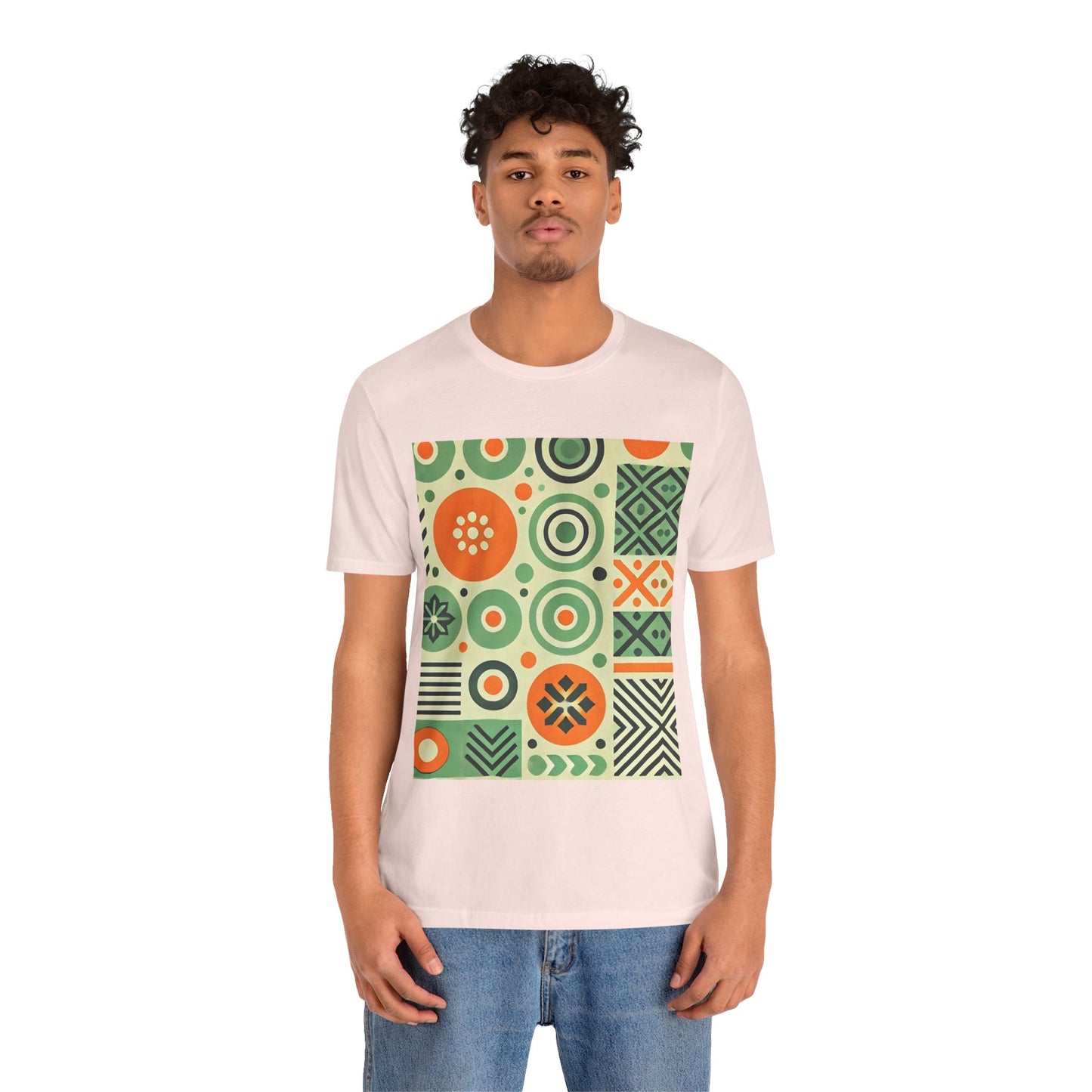 Geometric Shapes: Floral Orange Vibe