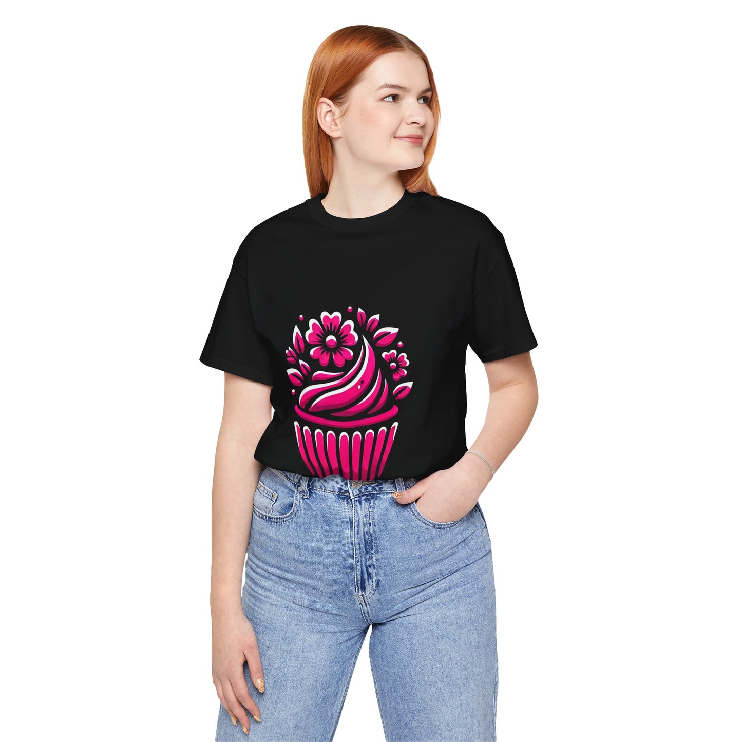 Cupcake with Floral Frosting: Floral Noir