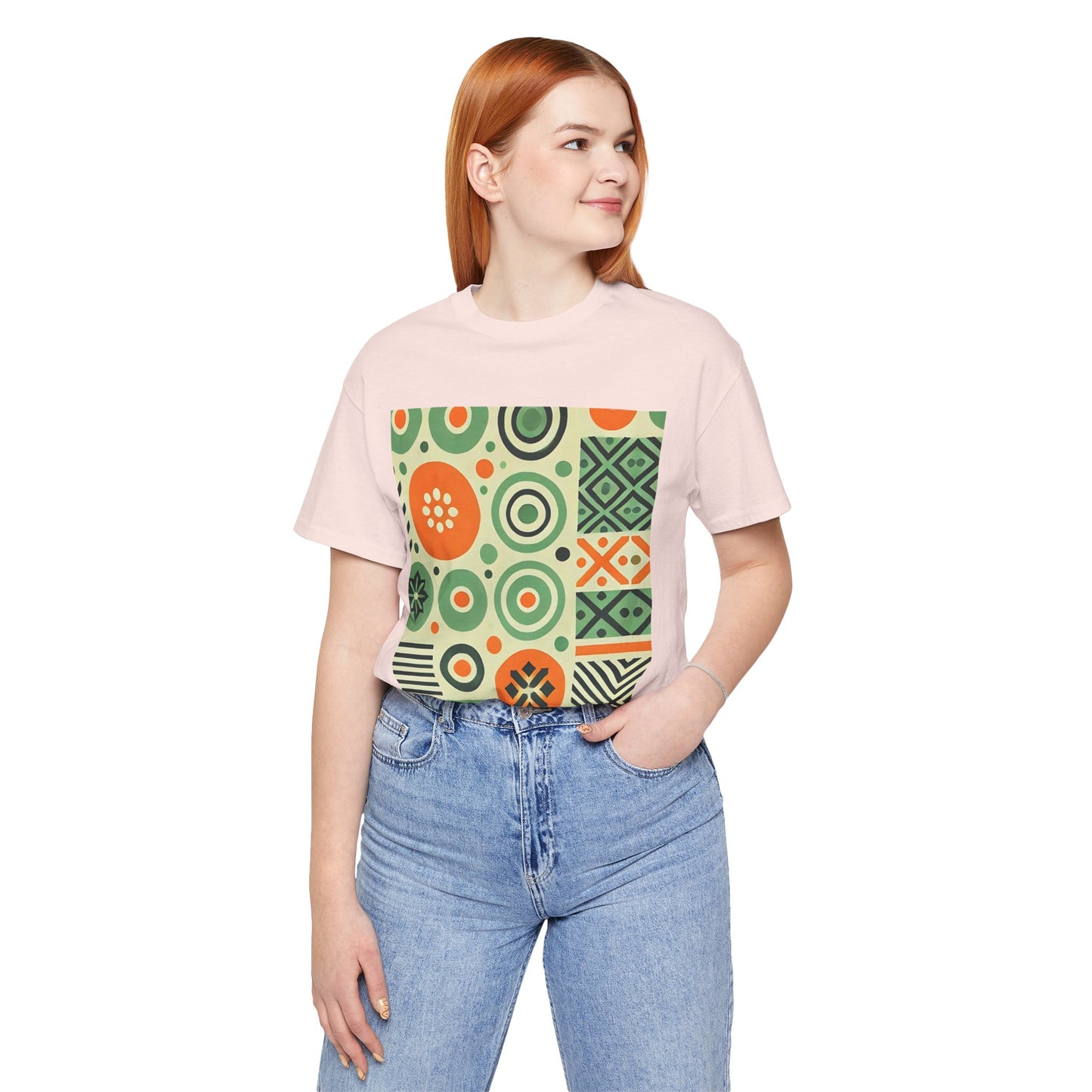 Geometric Shapes: Floral Orange Vibe