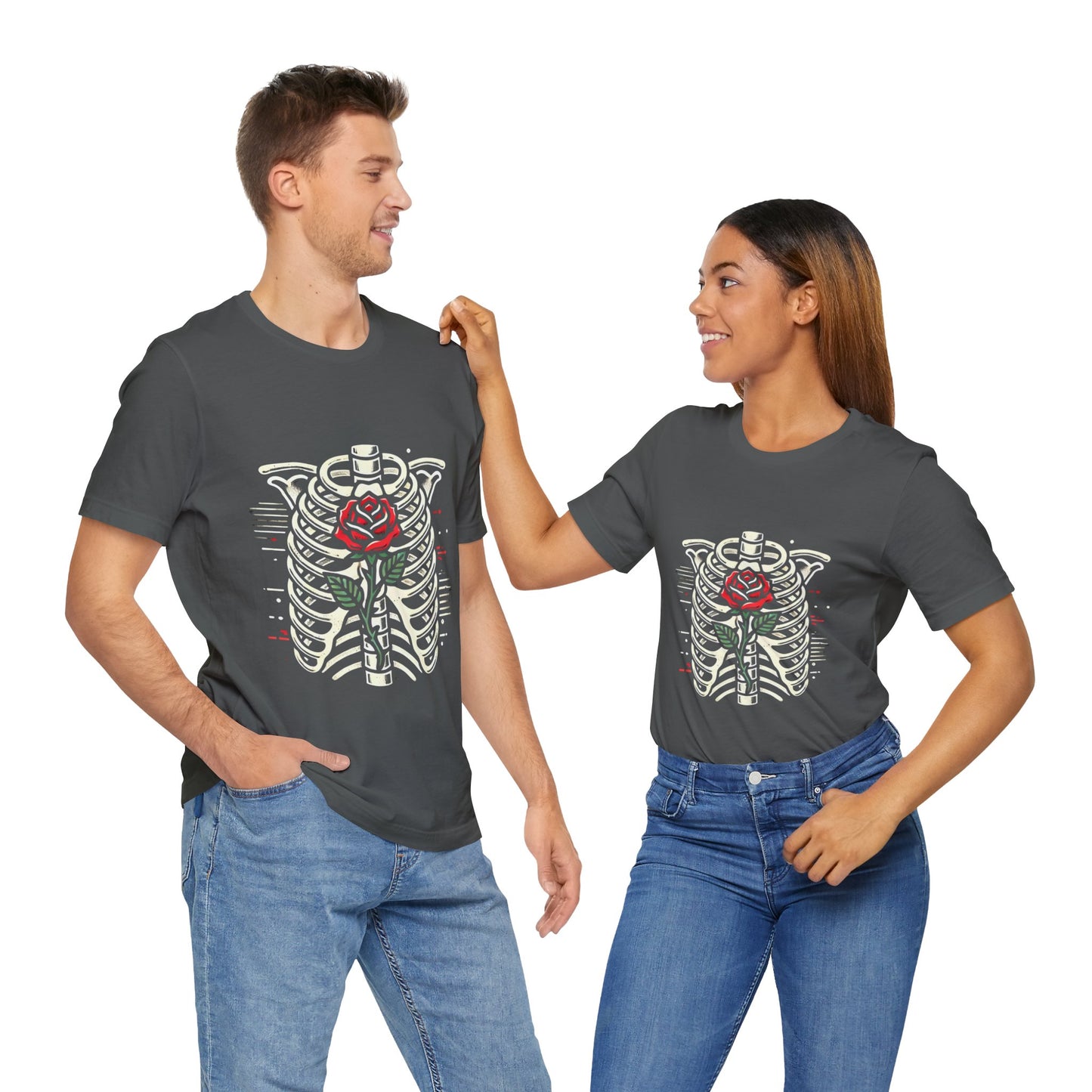 Ribcage with Rose: Gothic Streetwear