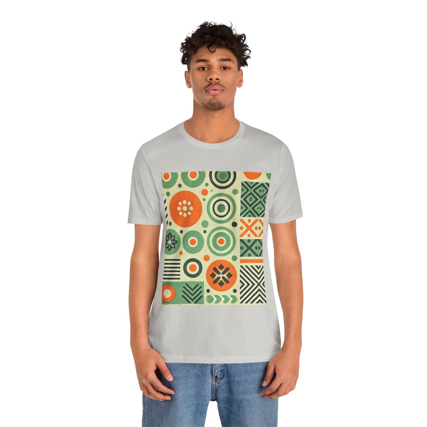Geometric Shapes: Floral Orange Vibe