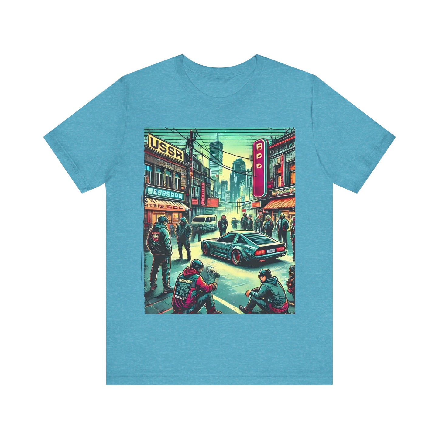 Vibrant City Life Design: Cyberpunk Retro-futuristic