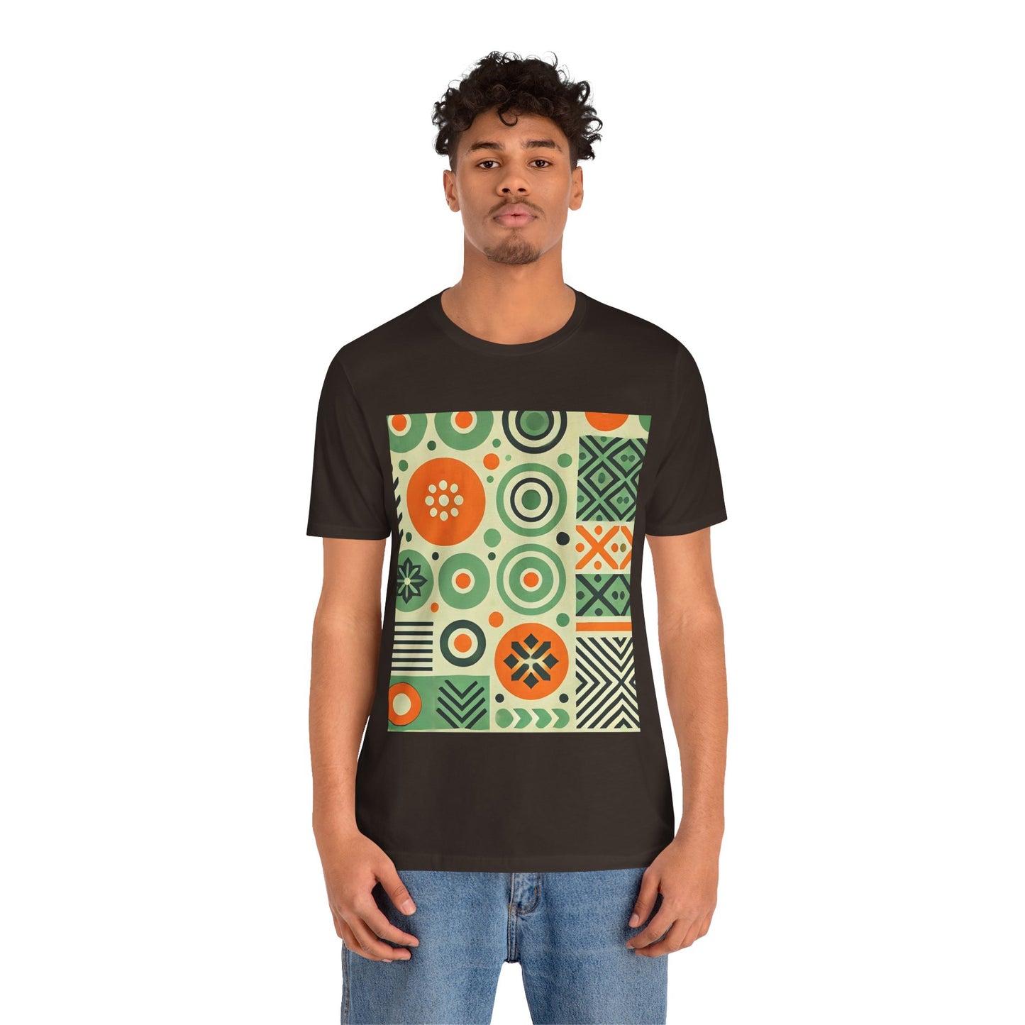 Geometric Shapes: Floral Orange Vibe