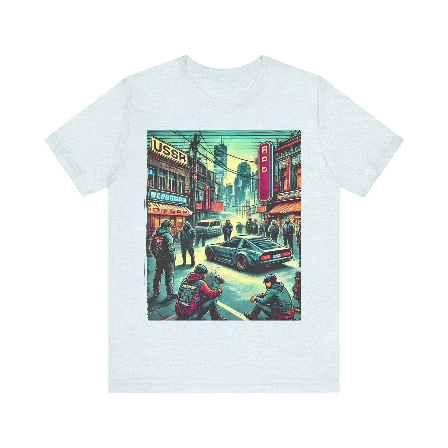 Vibrant City Life Design: Cyberpunk Retro-futuristic