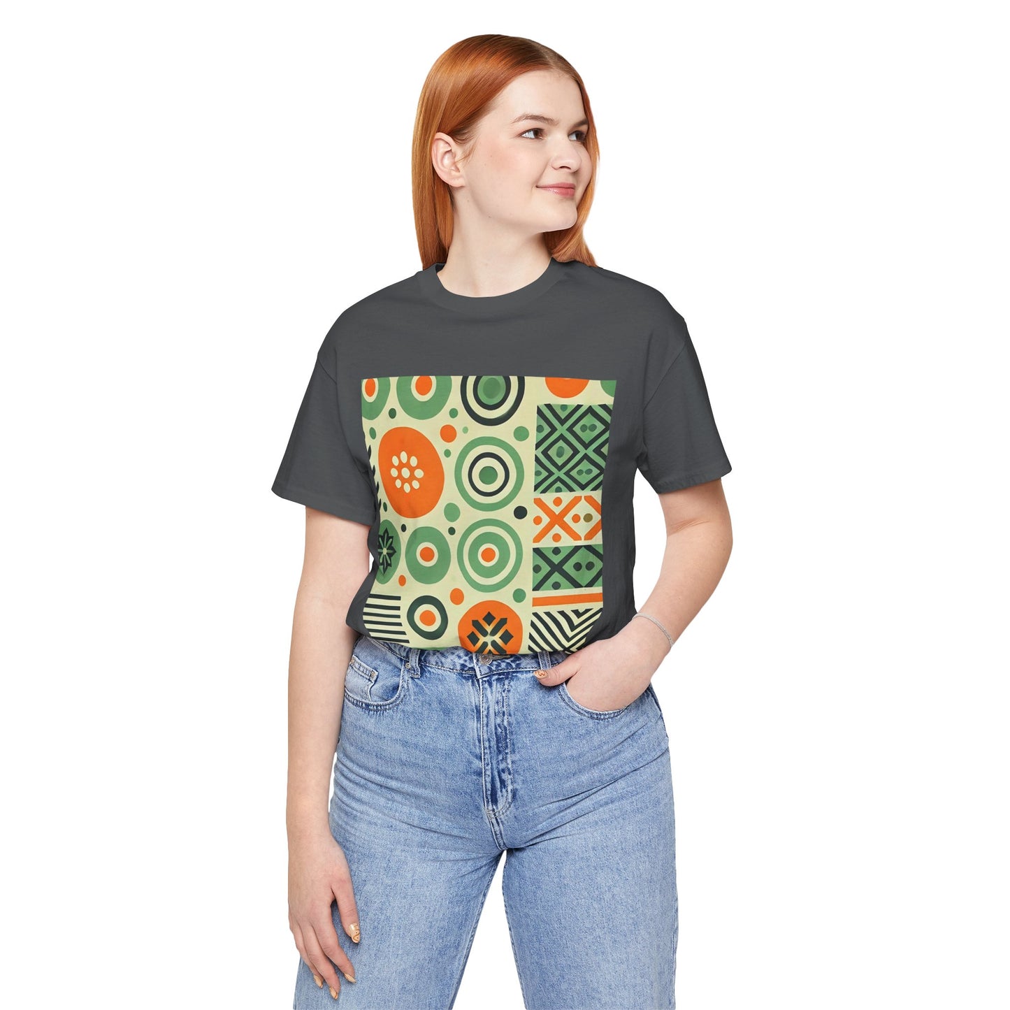 Geometric Shapes: Floral Orange Vibe