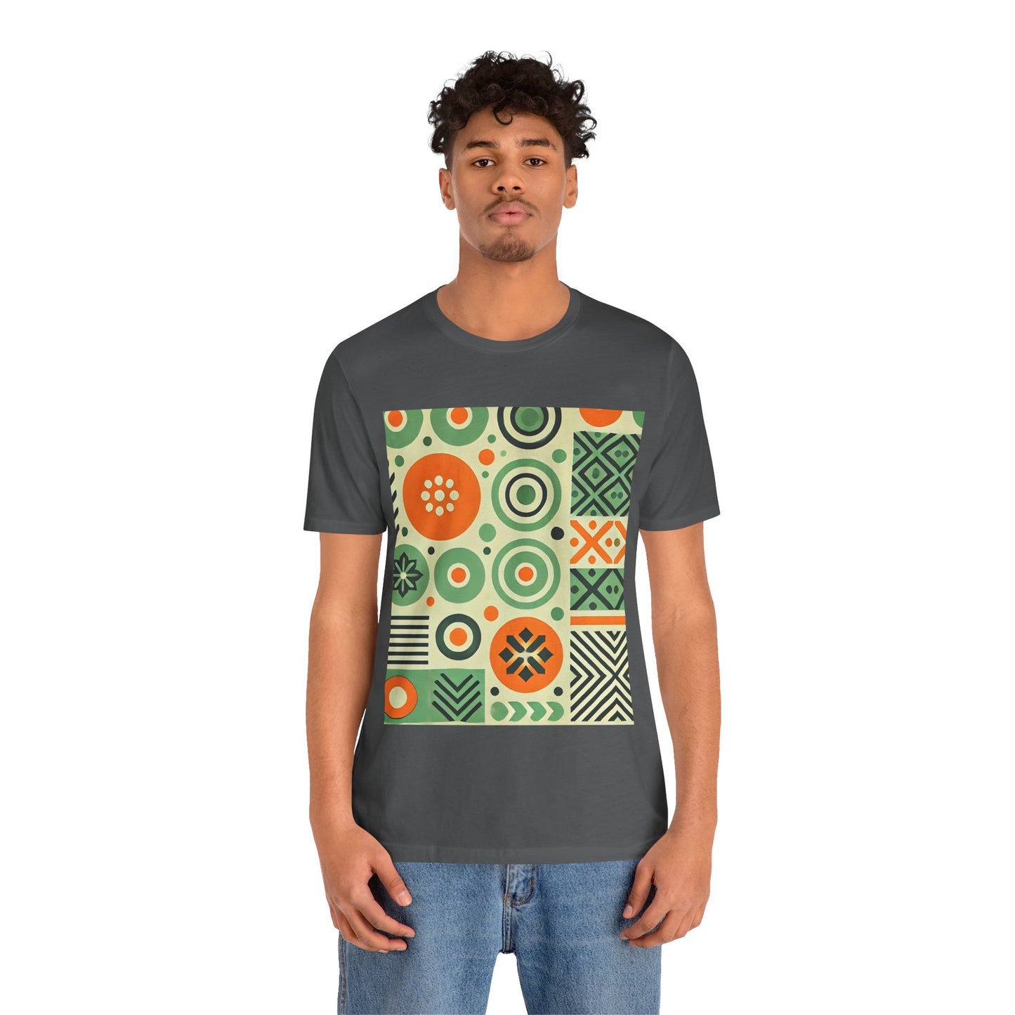 Geometric Shapes: Floral Orange Vibe