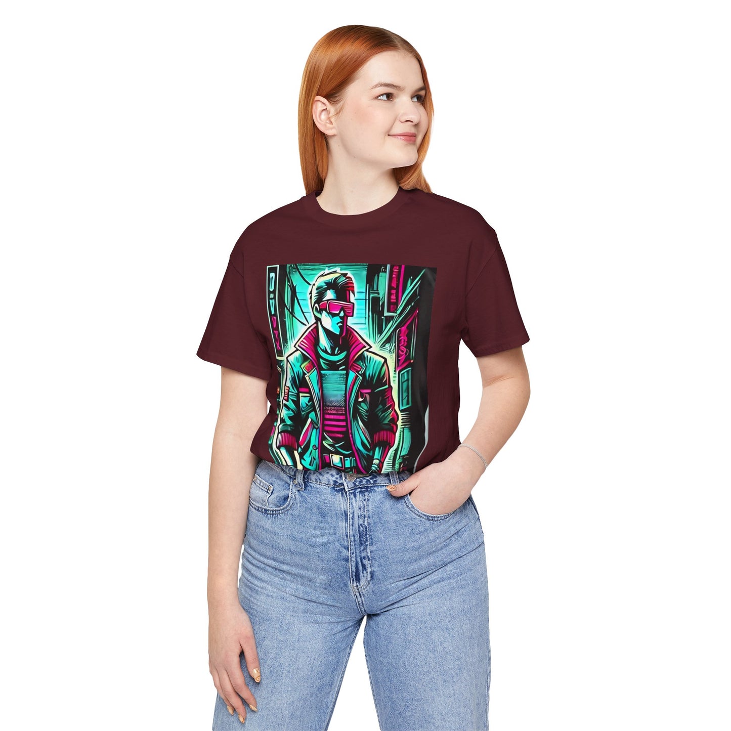 Stylized Human Figure: Cyberpunk Retro-futuristic