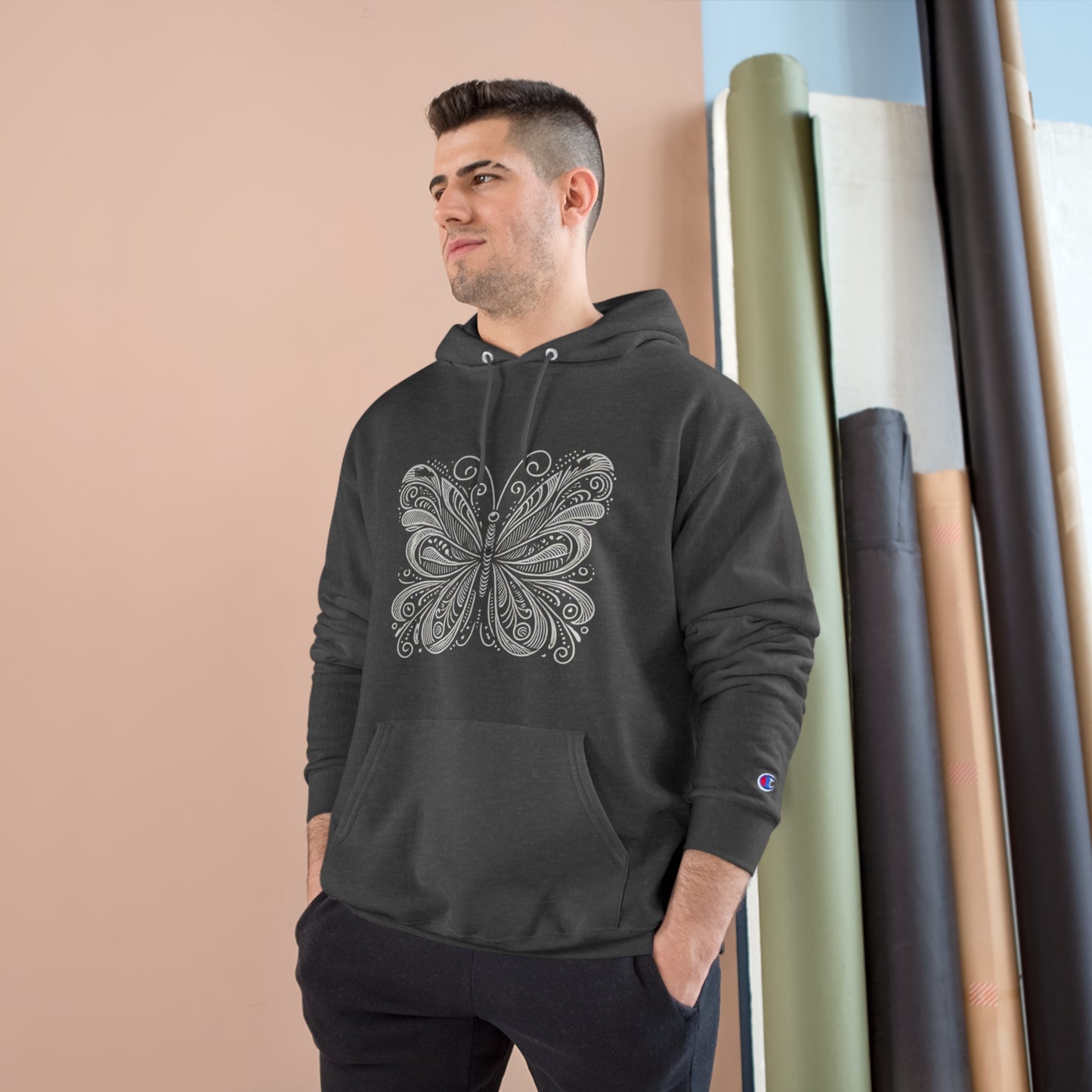 Stylized
Butterfly: Monochromatic Deco