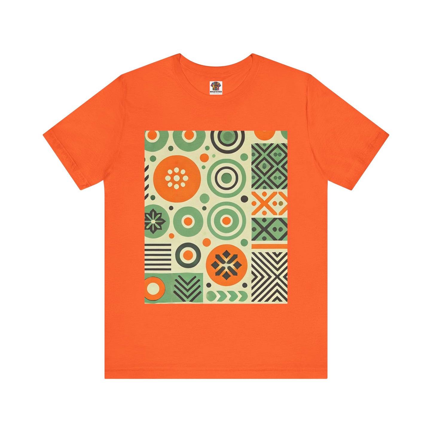 Geometric Shapes: Floral Orange Vibe