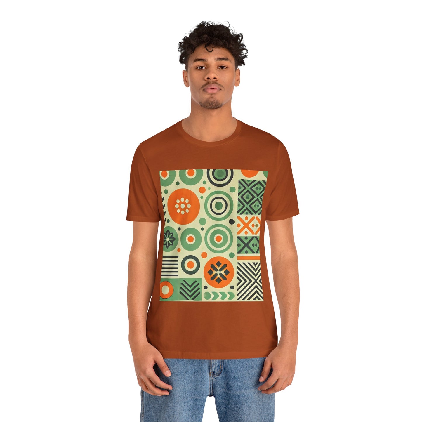 Geometric Shapes: Floral Orange Vibe