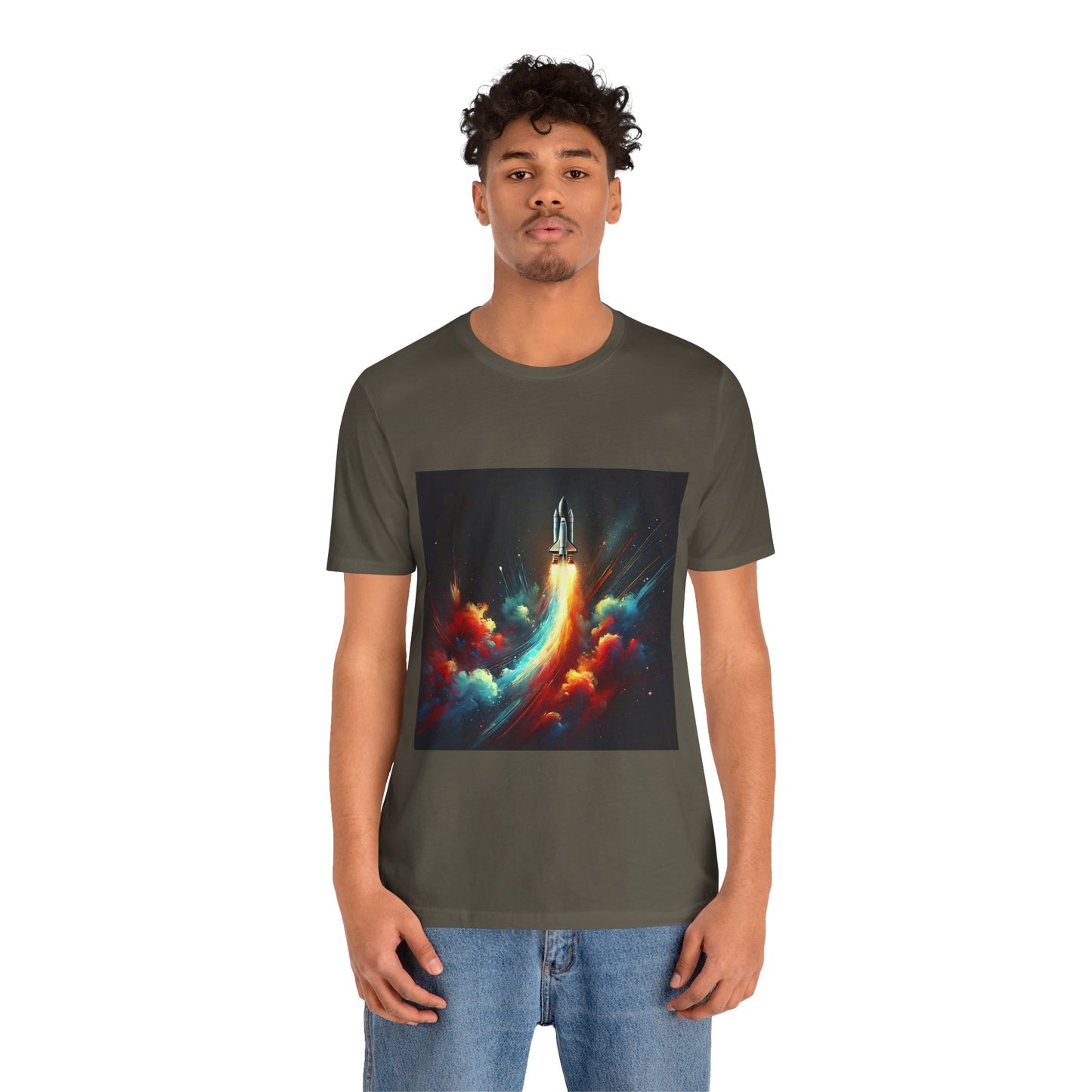 Space Rocket Launch: Abstract Splash