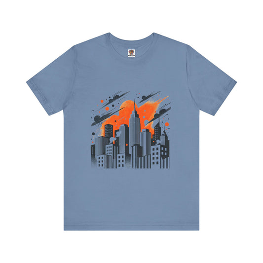 Neon Skyline: Pop Art Minimalistic