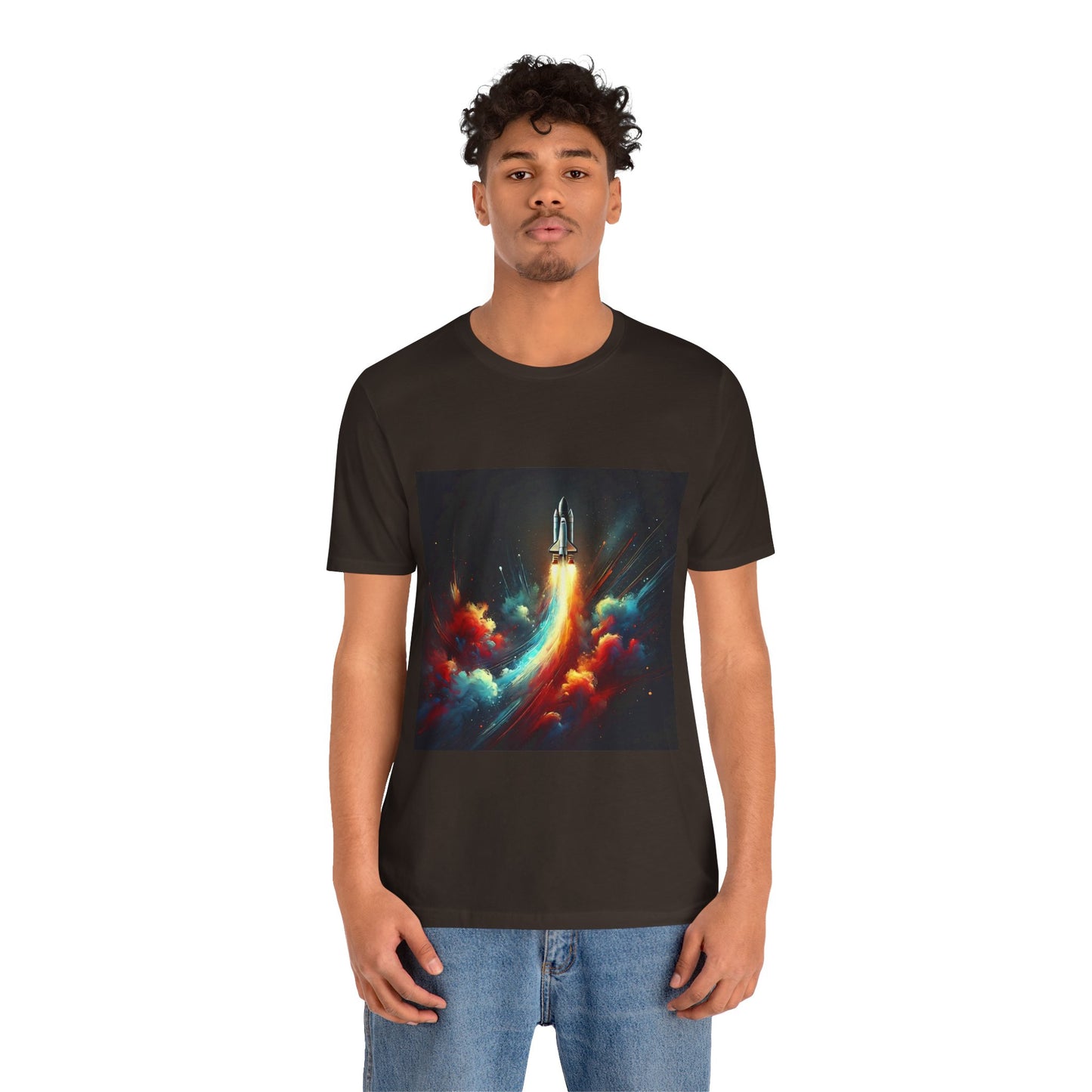 Space Rocket Launch: Abstract Splash