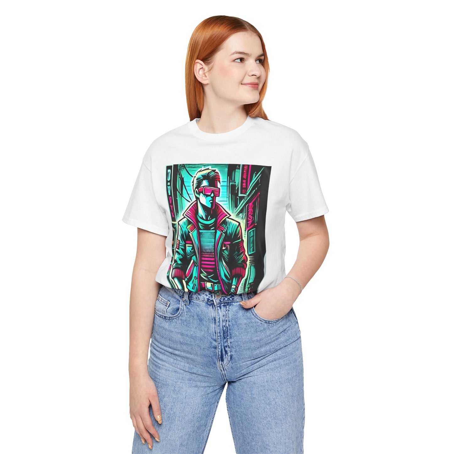 Stylized Human Figure: Cyberpunk Retro-futuristic