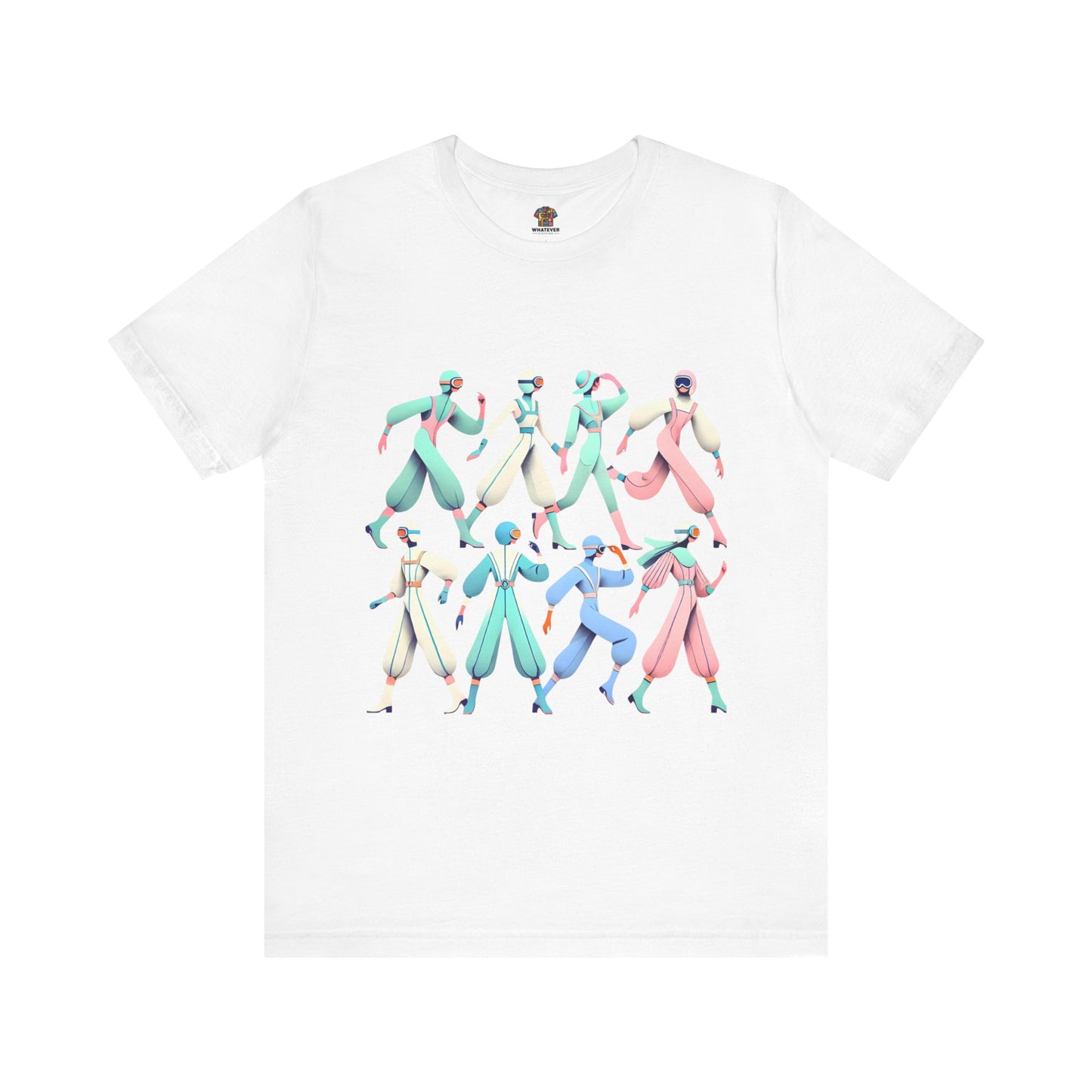 Stylized Human Figures: Retro-Futuristic