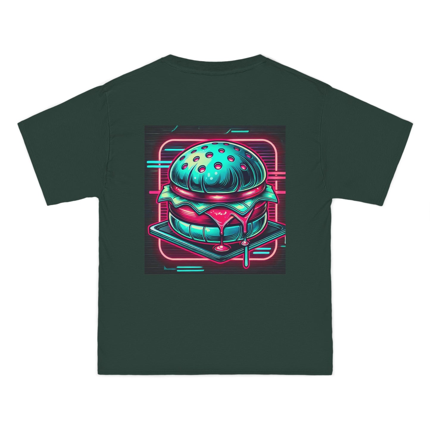 Neon-Lit
Burger: Cyberpunk Retro-futuristic