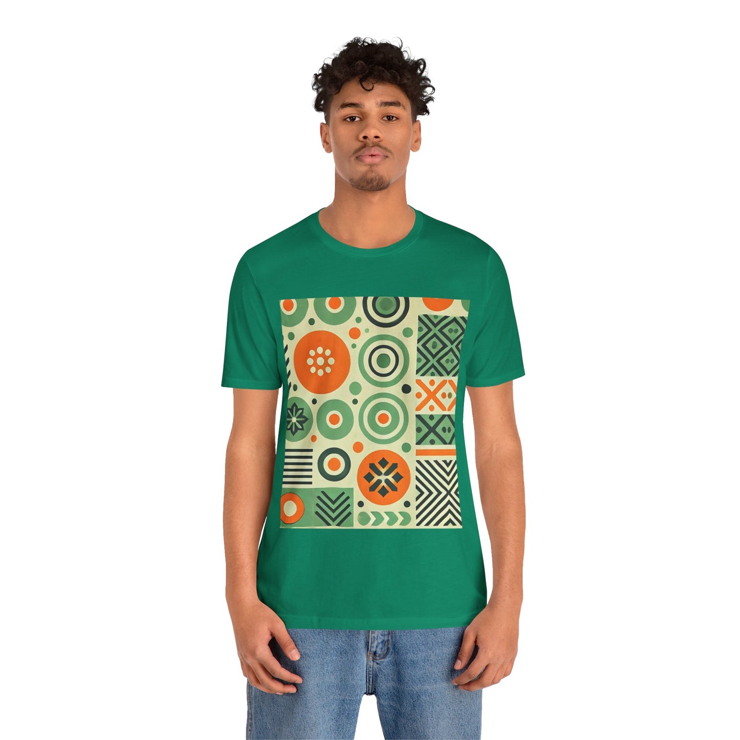Geometric Shapes: Floral Orange Vibe