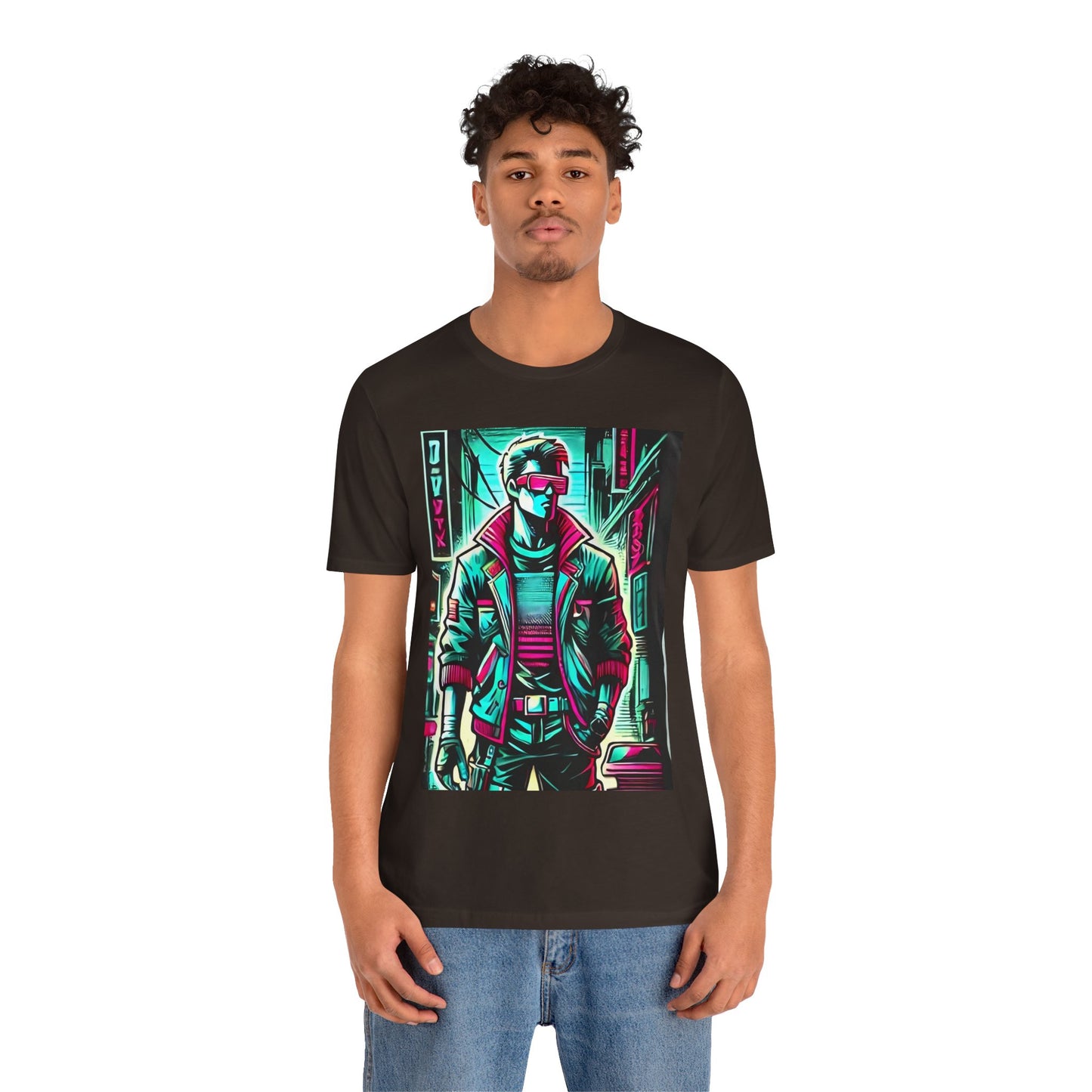 Stylized Human Figure: Cyberpunk Retro-futuristic