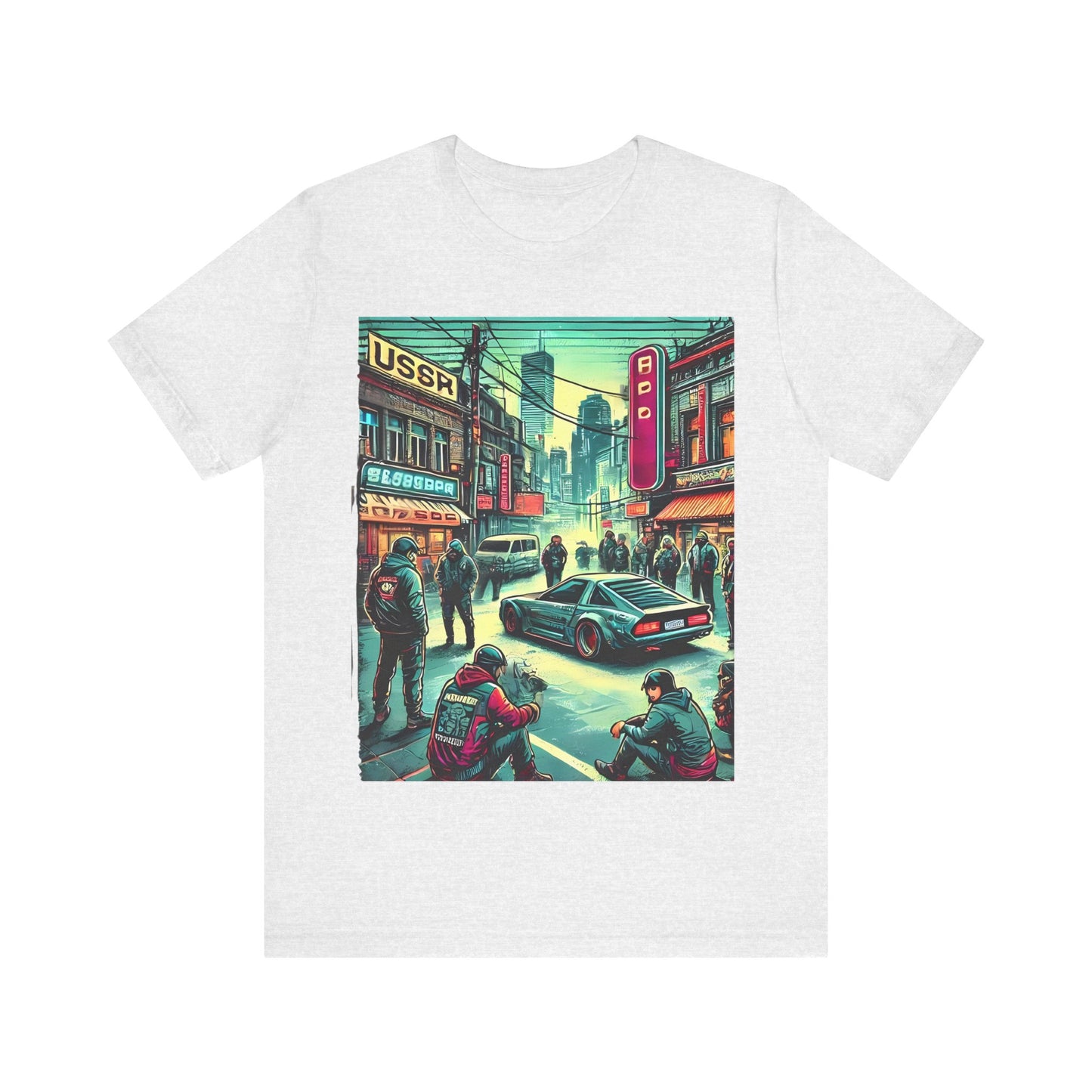 Vibrant City Life Design: Cyberpunk Retro-futuristic