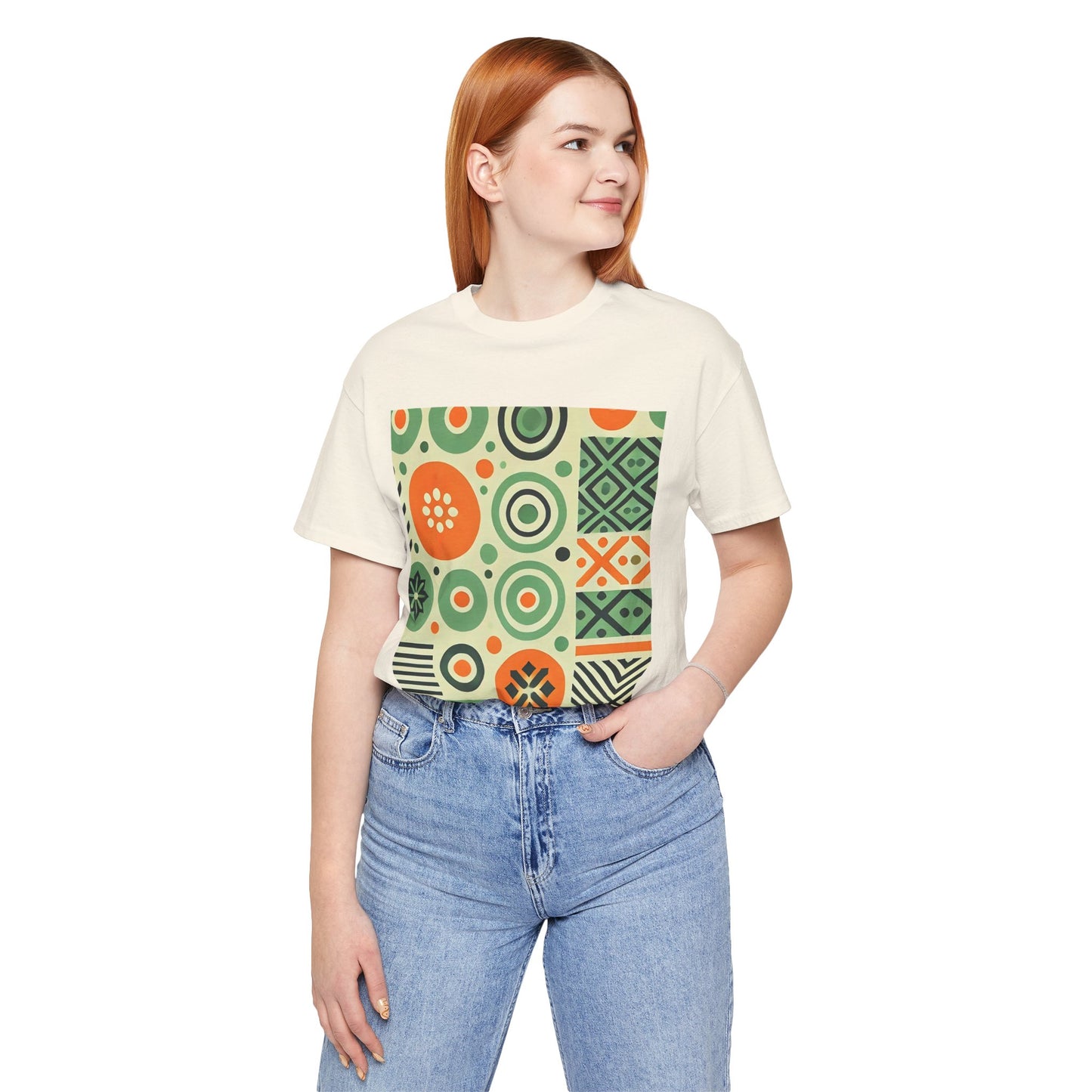 Geometric Shapes: Floral Orange Vibe