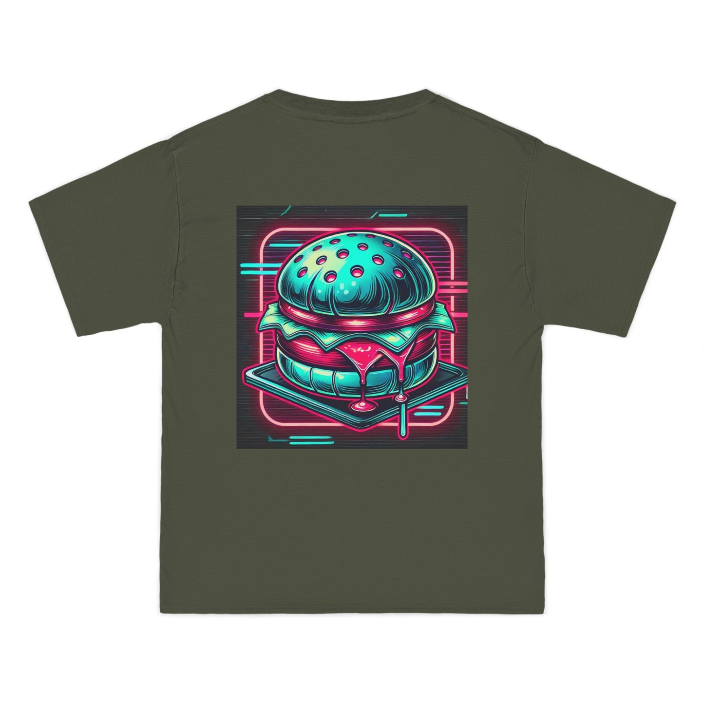 Neon-Lit
Burger: Cyberpunk Retro-futuristic