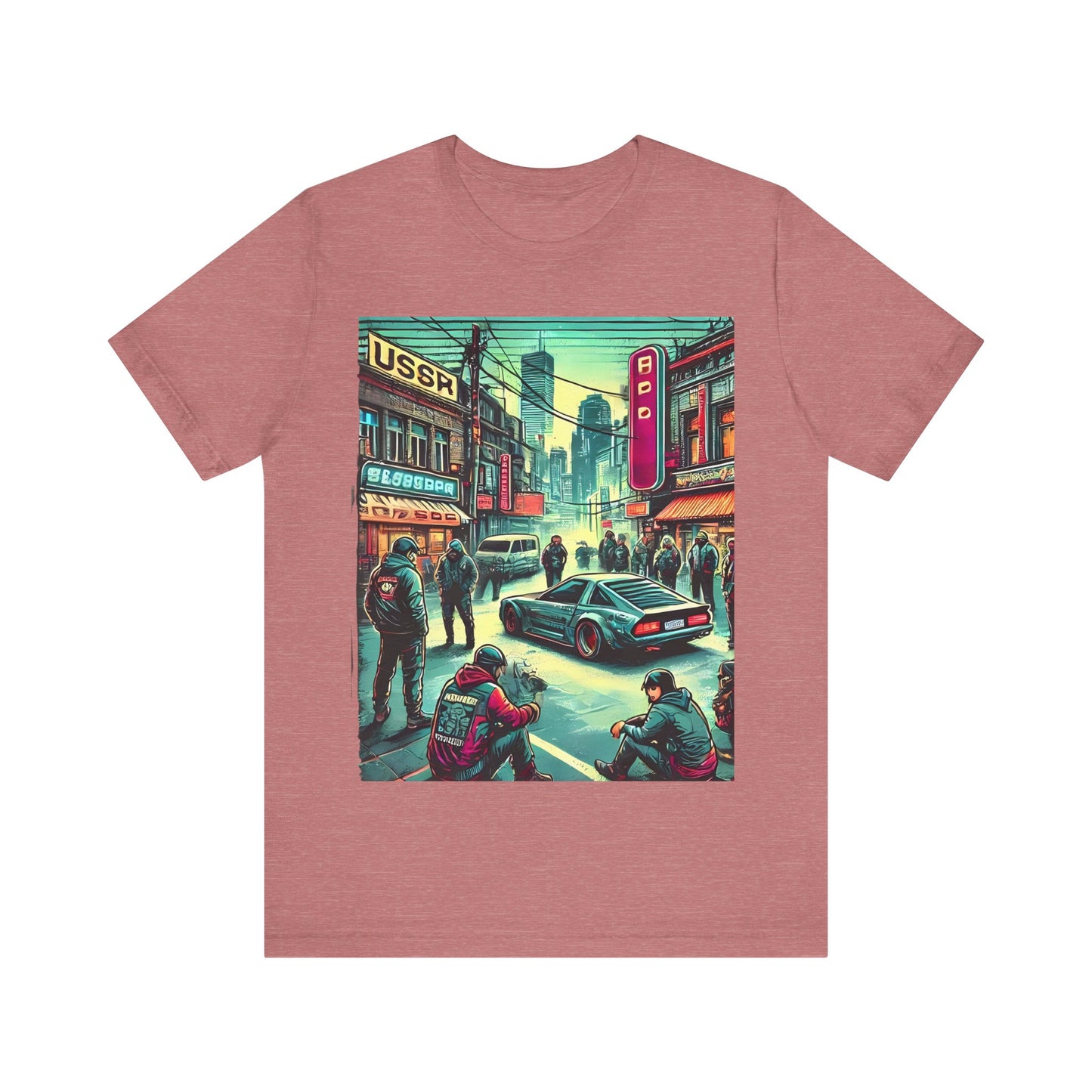Vibrant City Life Design: Cyberpunk Retro-futuristic
