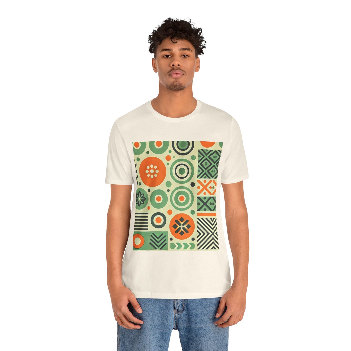 Geometric Shapes: Floral Orange Vibe