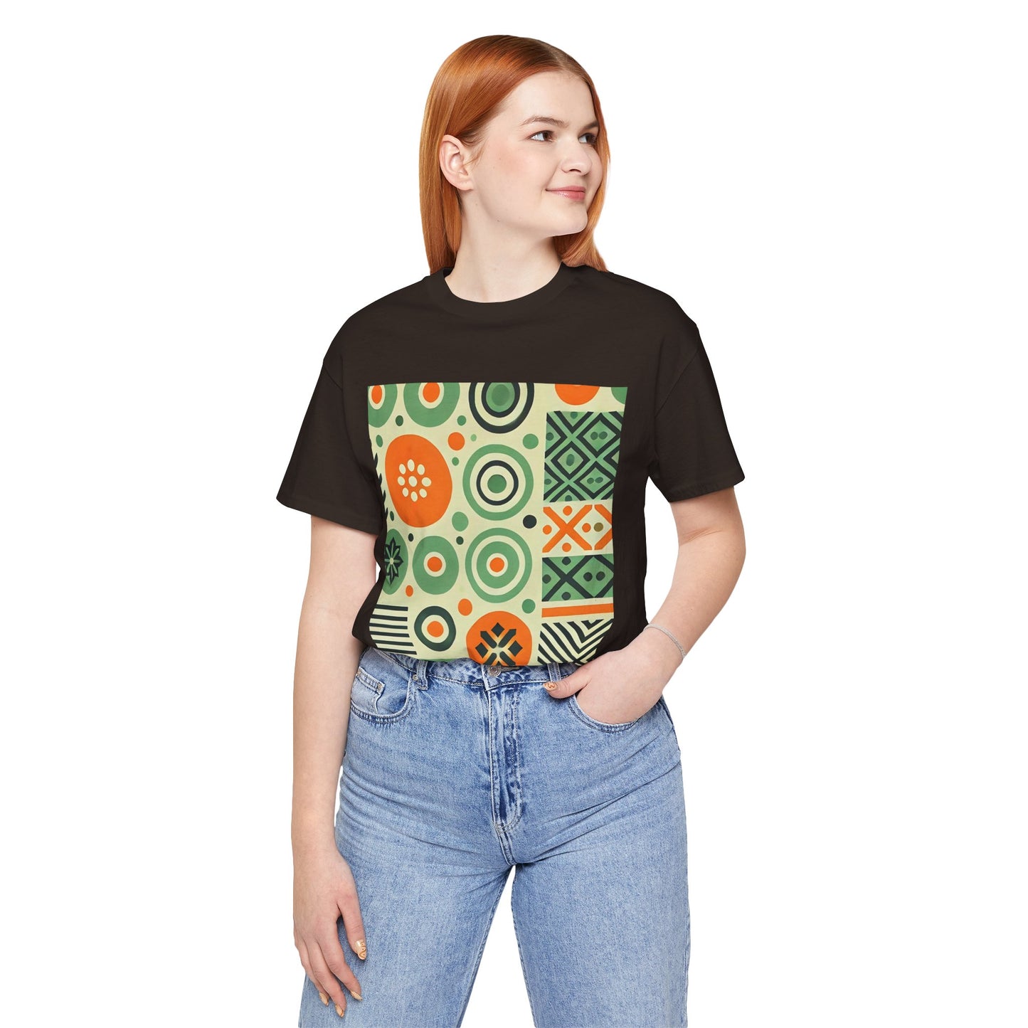 Geometric Shapes: Floral Orange Vibe