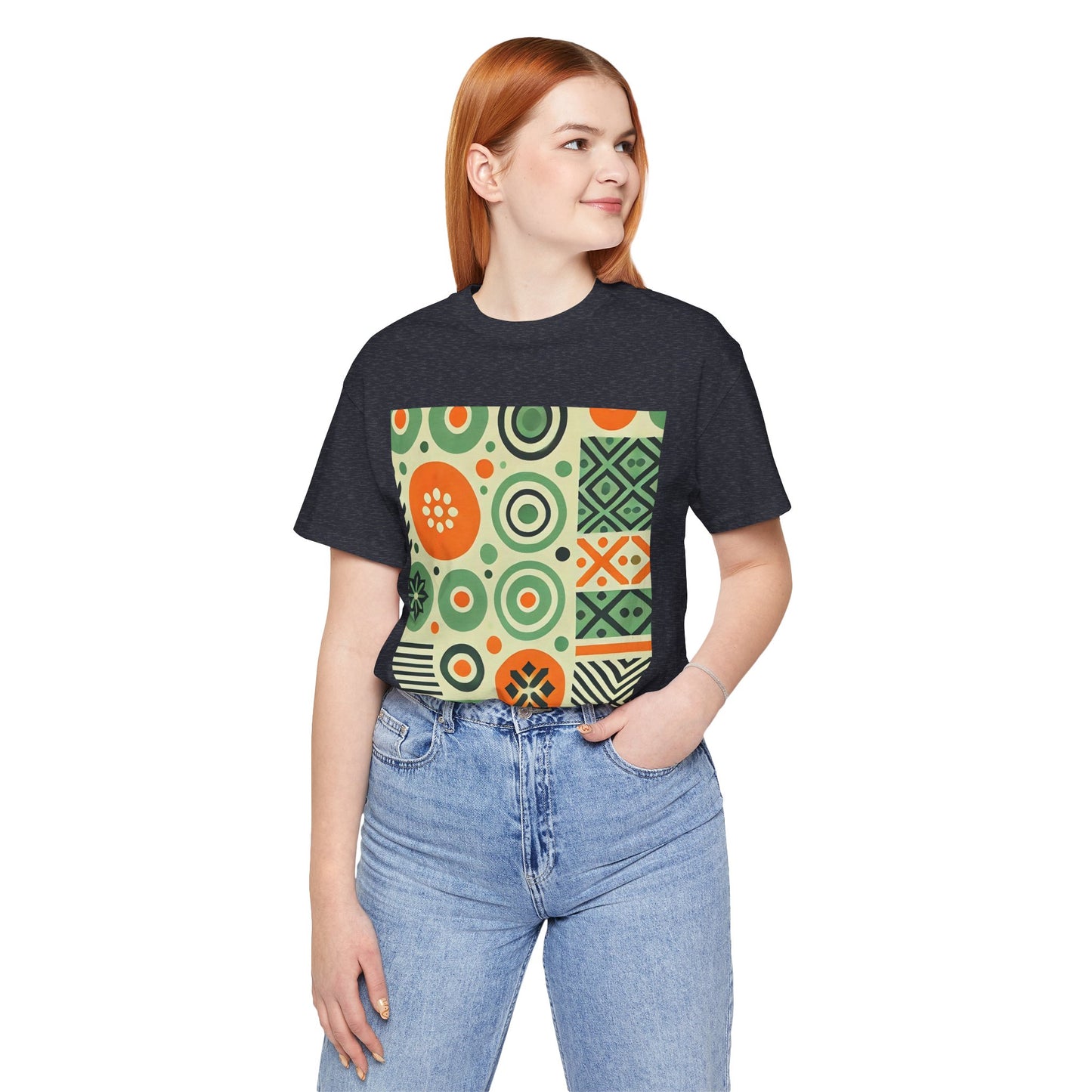 Geometric Shapes: Floral Orange Vibe