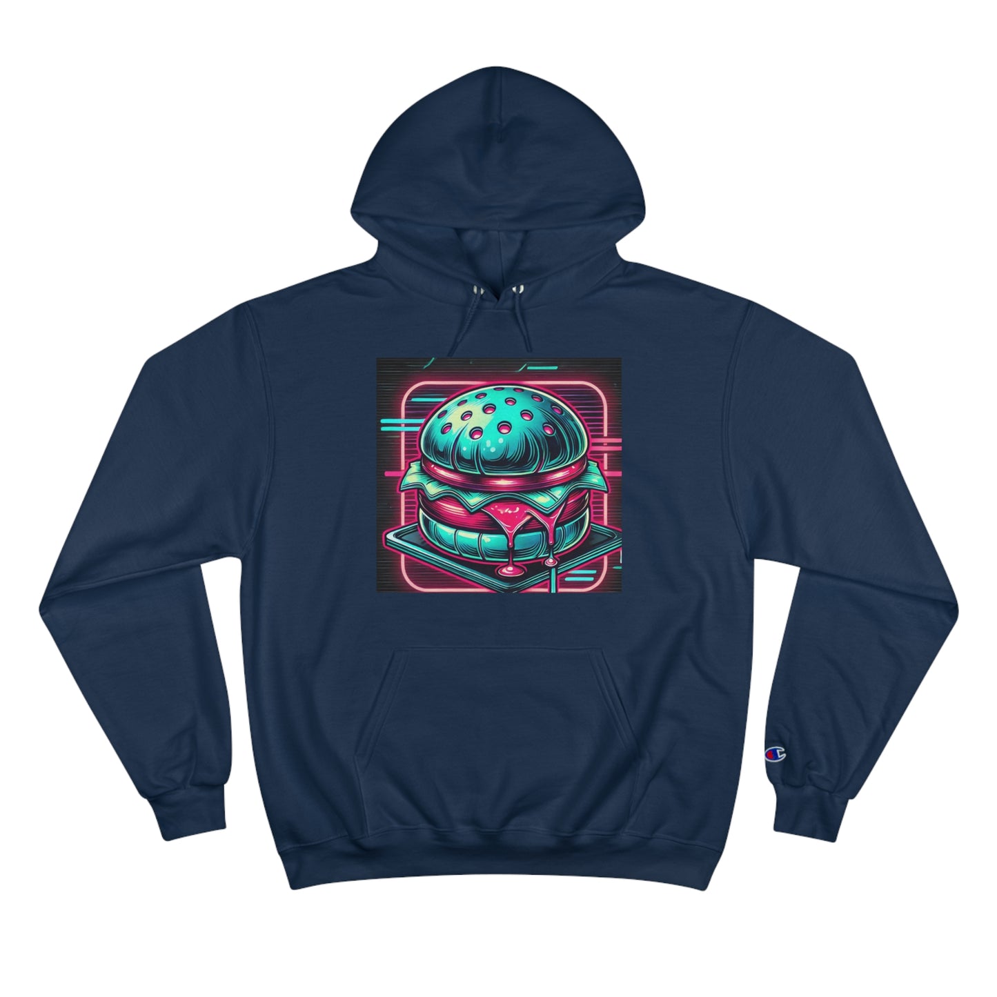 Neon-Lit
Burger: Cyberpunk Retro-futuristic