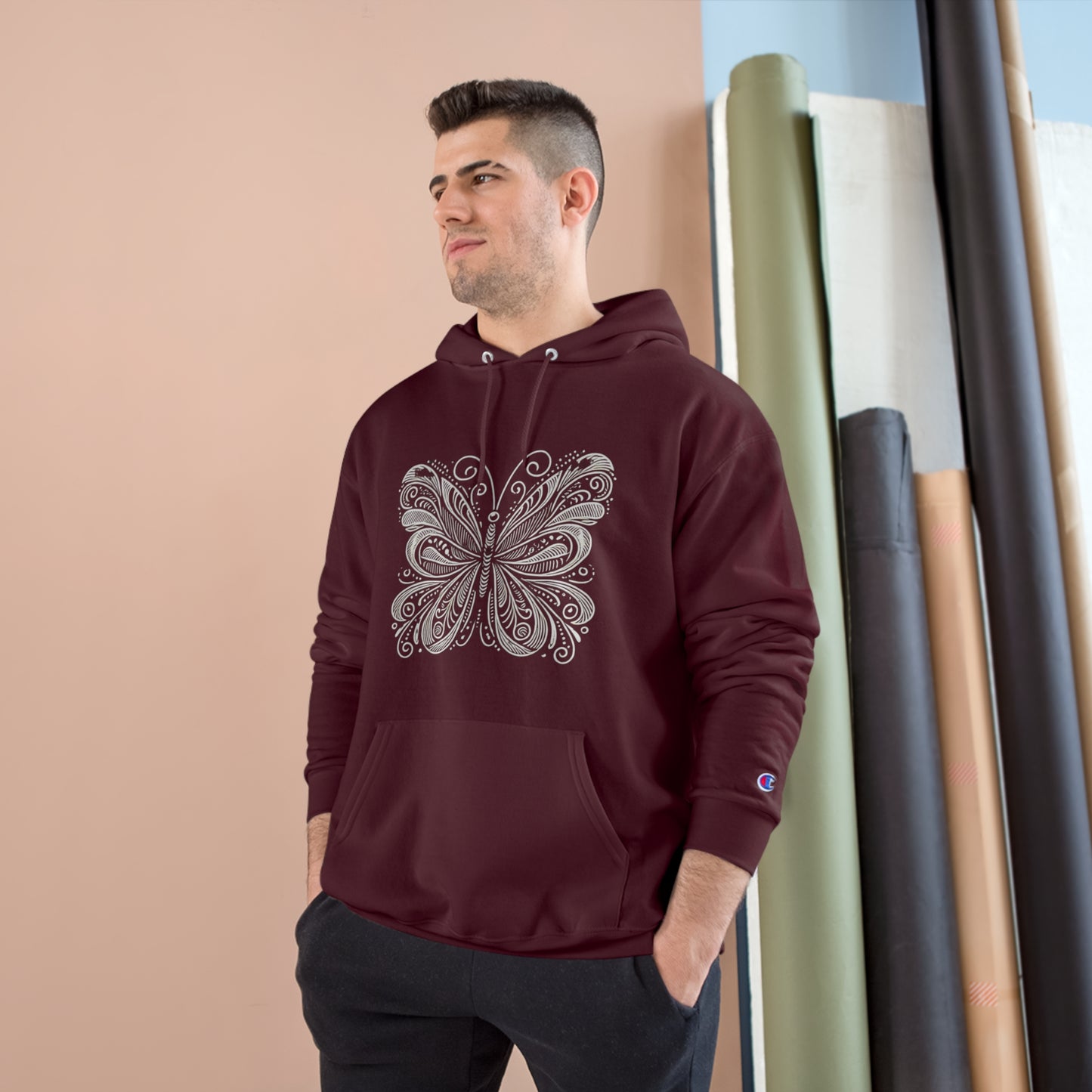 Stylized
Butterfly: Monochromatic Deco