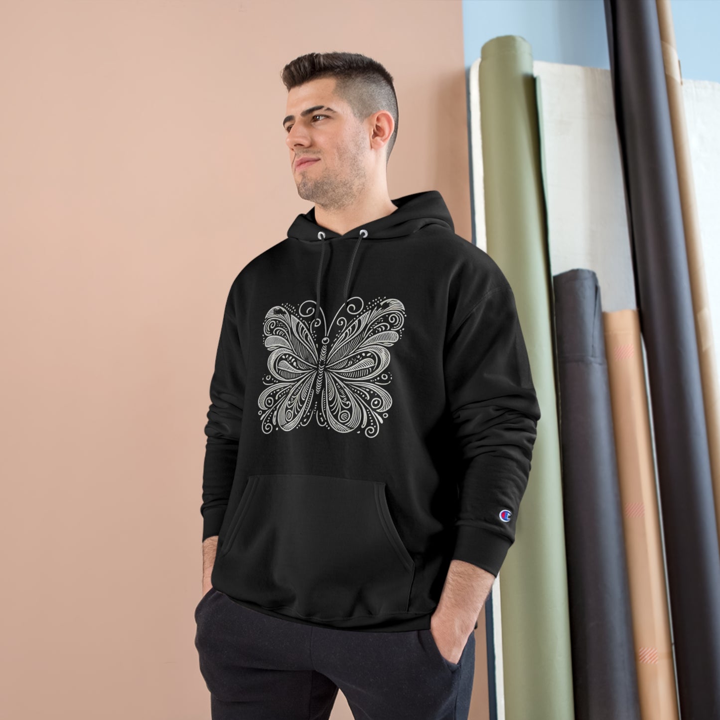 Stylized
Butterfly: Monochromatic Deco