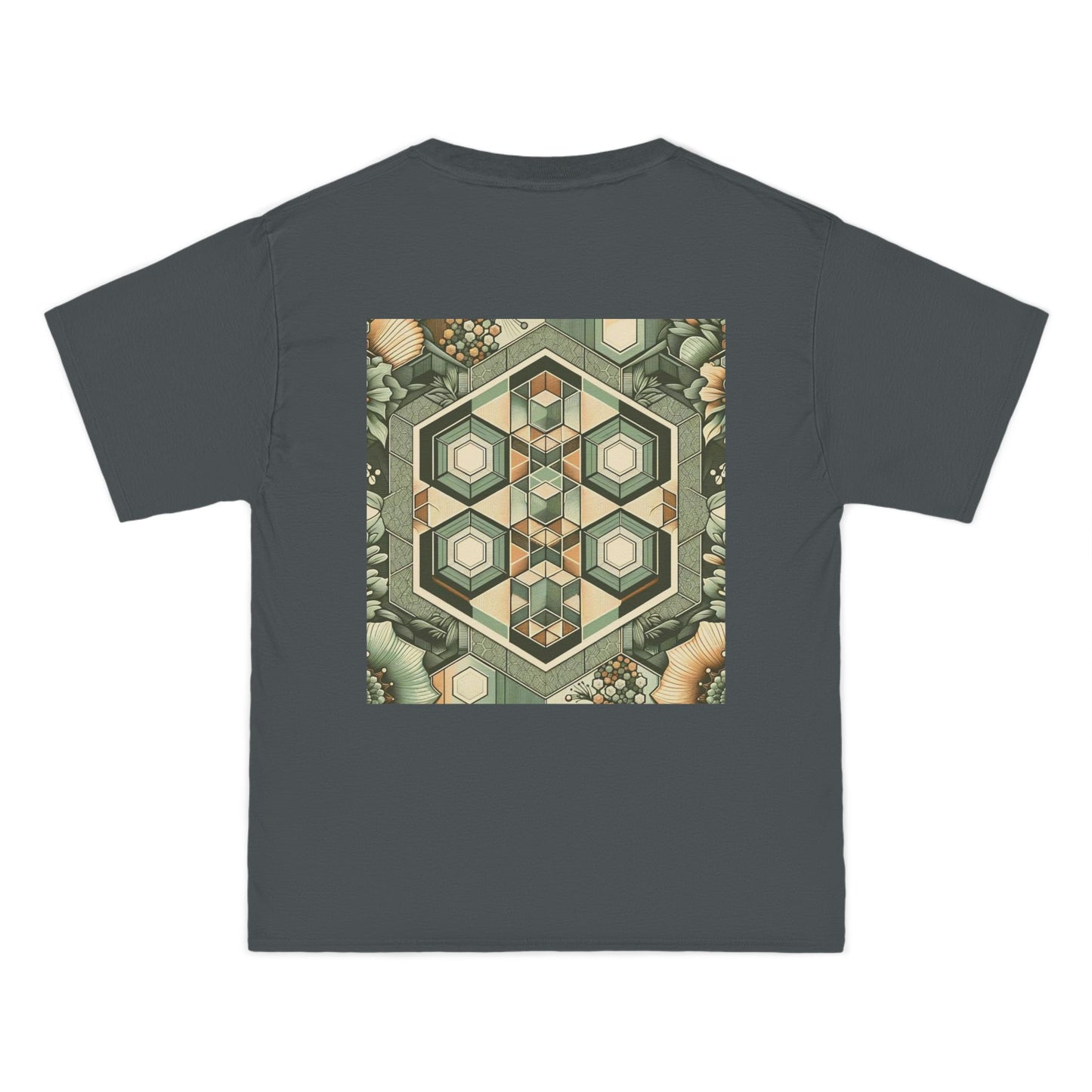 Hexagonal
Patterns: Floral Sepia