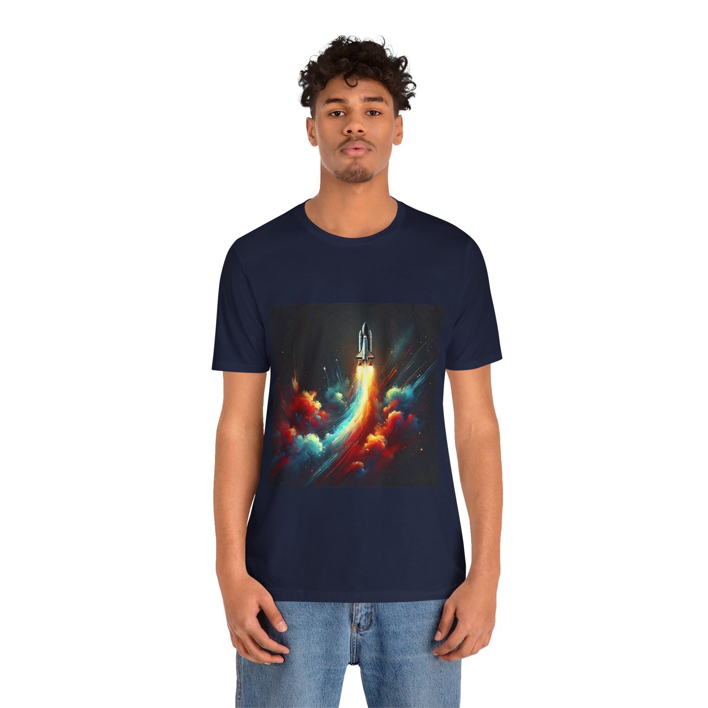 Space Rocket Launch: Abstract Splash